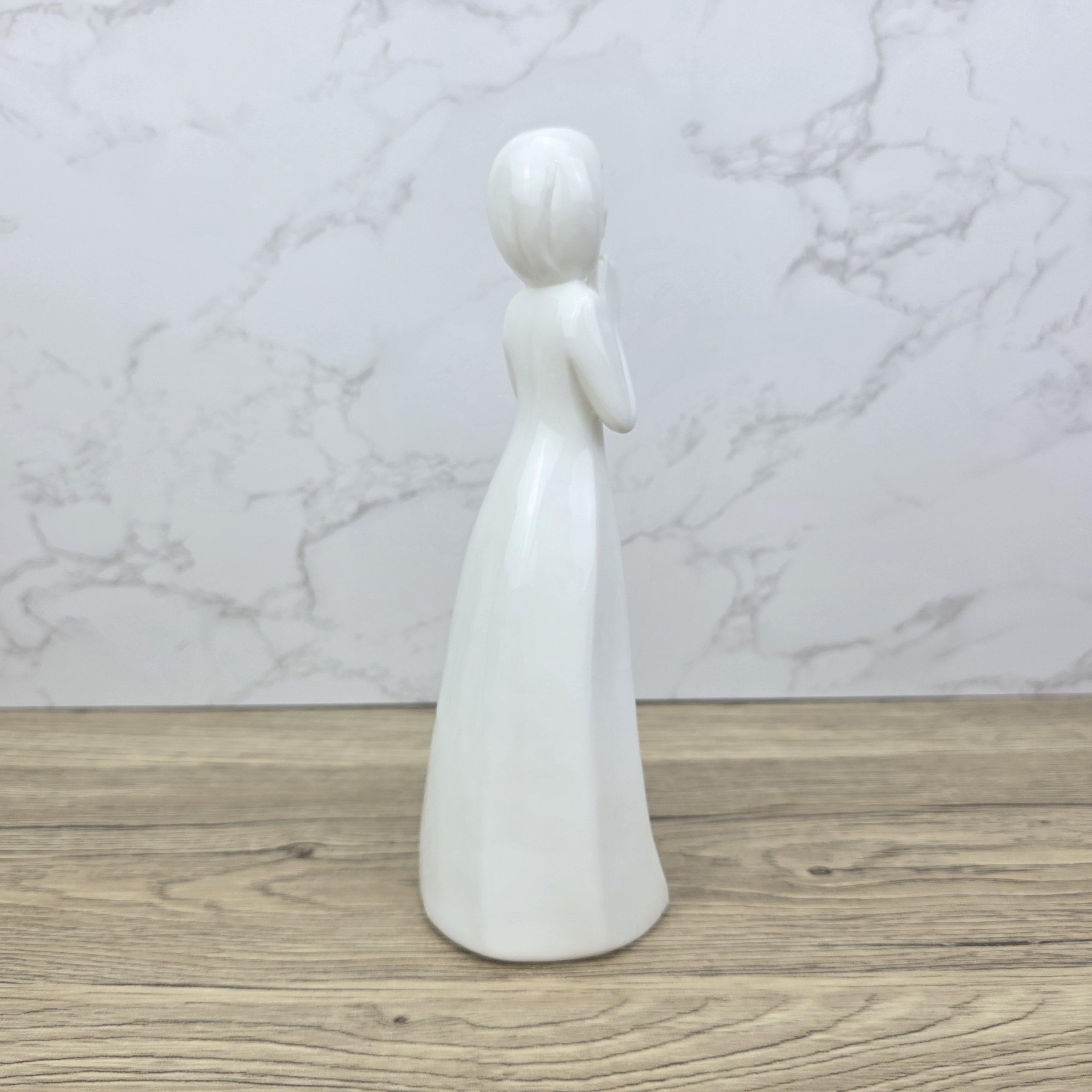 Royal Doulton Images God Bless You HN3400 White Ceramic Figurine England Vintage Collectible Minimalist
