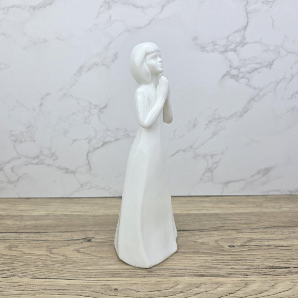 Royal Doulton Images God Bless You HN3400 White Ceramic Figurine England Vintage Collectible Minimalist