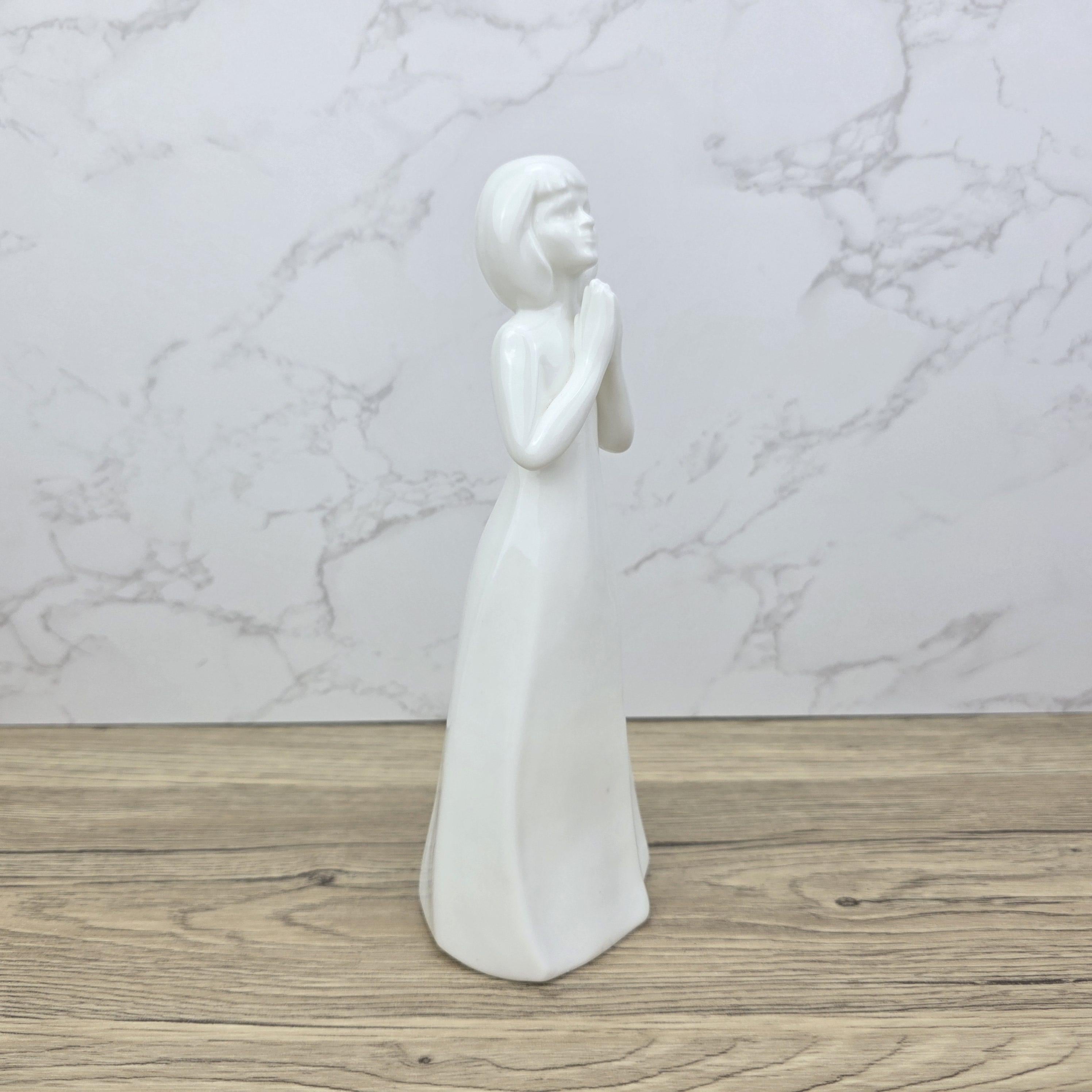 Royal Doulton Images God Bless You HN3400 White Ceramic Figurine England Vintage Collectible Minimalist