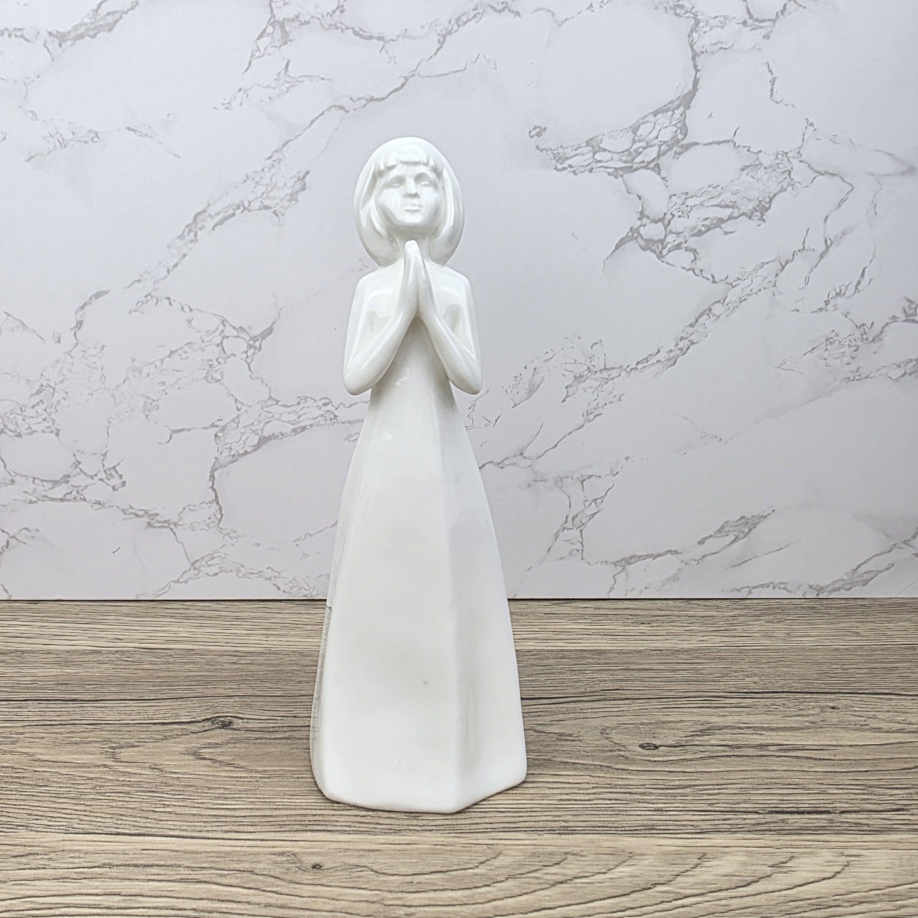 Royal Doulton Images God Bless You HN3400 White Ceramic Figurine England Vintage Collectible Minimalist