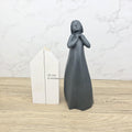 Royal Doulton “Thankful” Figure | Images Collection | Matte Black Porcelain Sculpture | Minimalist English Art Figurine