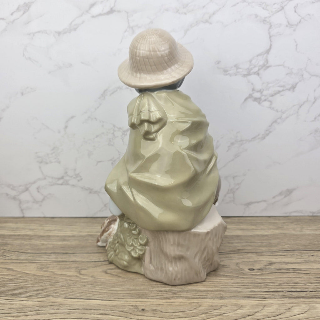 Nadal Porcelain Shepherd Boy Lamb Figurine | Handcrafted Spanish Ceramic Figure | Vintage Collectible | Pastoral Sculpture