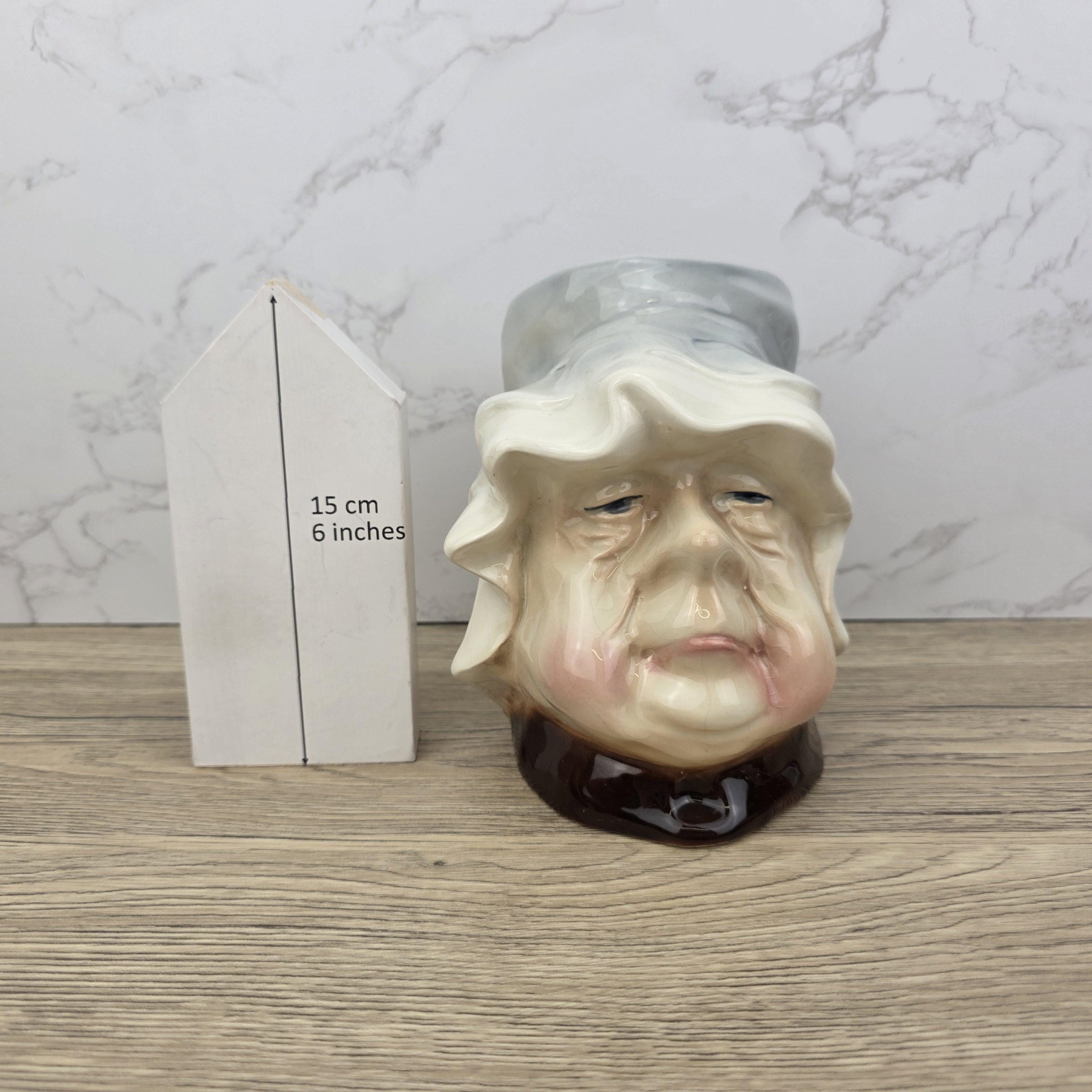 Vintage Mrs. Bumble Toby Jug, Kingston Pottery, 1960s Dickens Character Pitcher