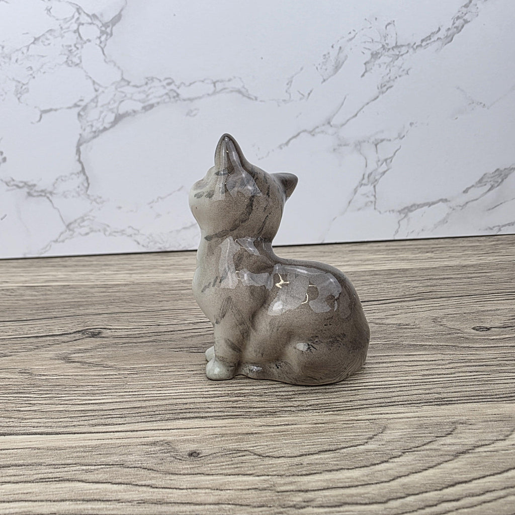 Royal Doulton Tabby Cat Figurine | HN2544 Grey Striped Cat | Vintage English Bone China Collectible