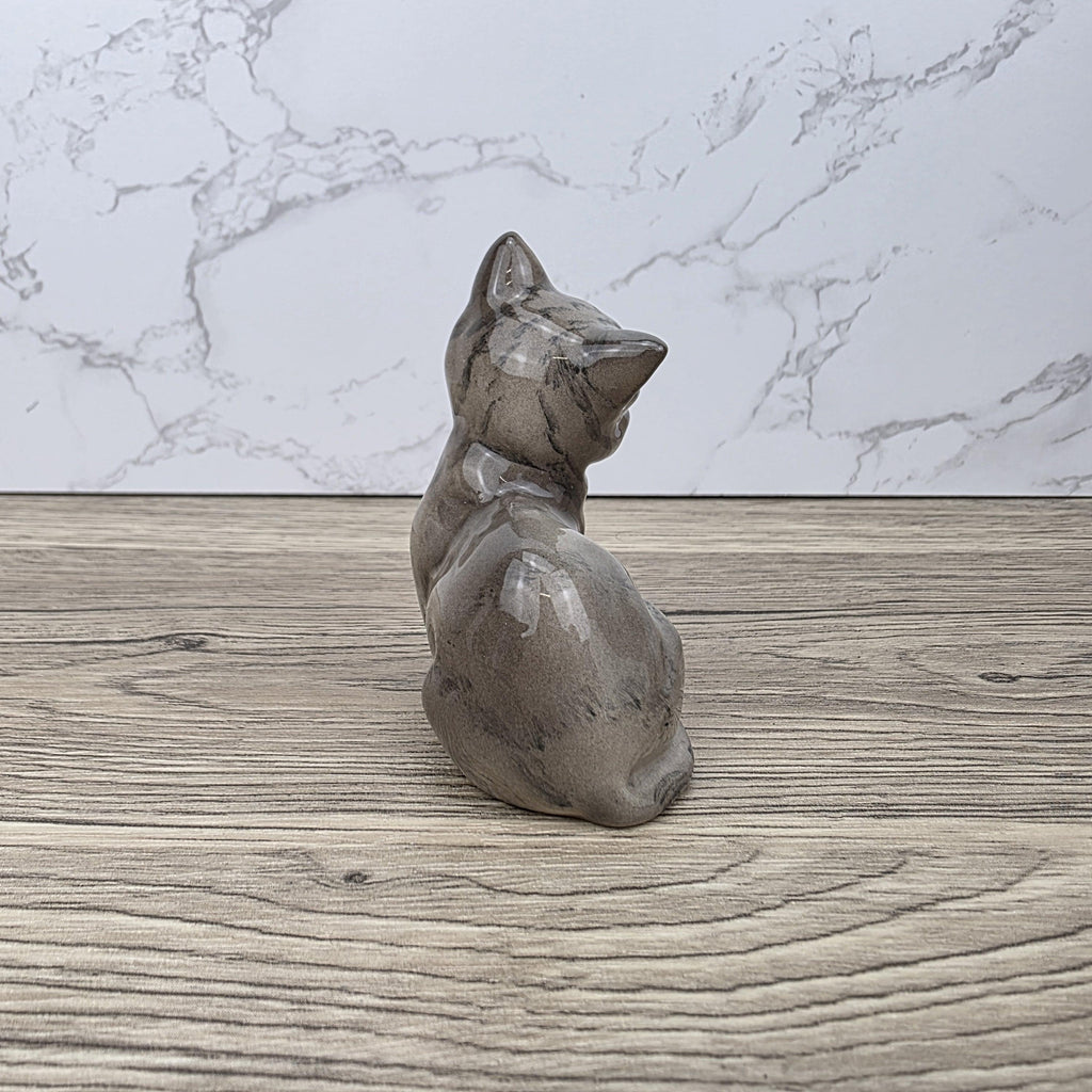 Royal Doulton Tabby Cat Figurine | HN2544 Grey Striped Cat | Vintage English Bone China Collectible