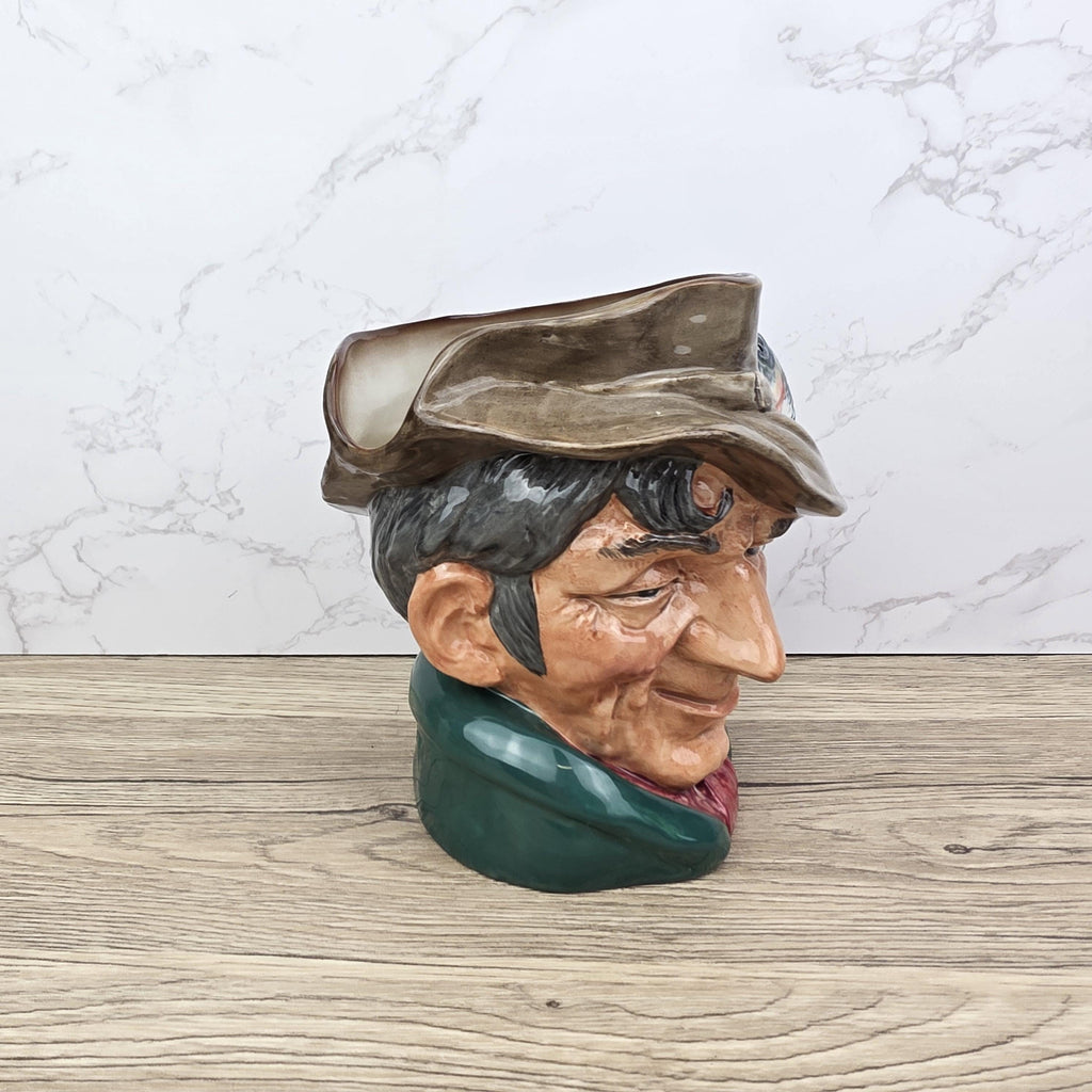 Royal Doulton The Poacher D6163 Large Character Jug 1950s English Ceramic Toby Mug