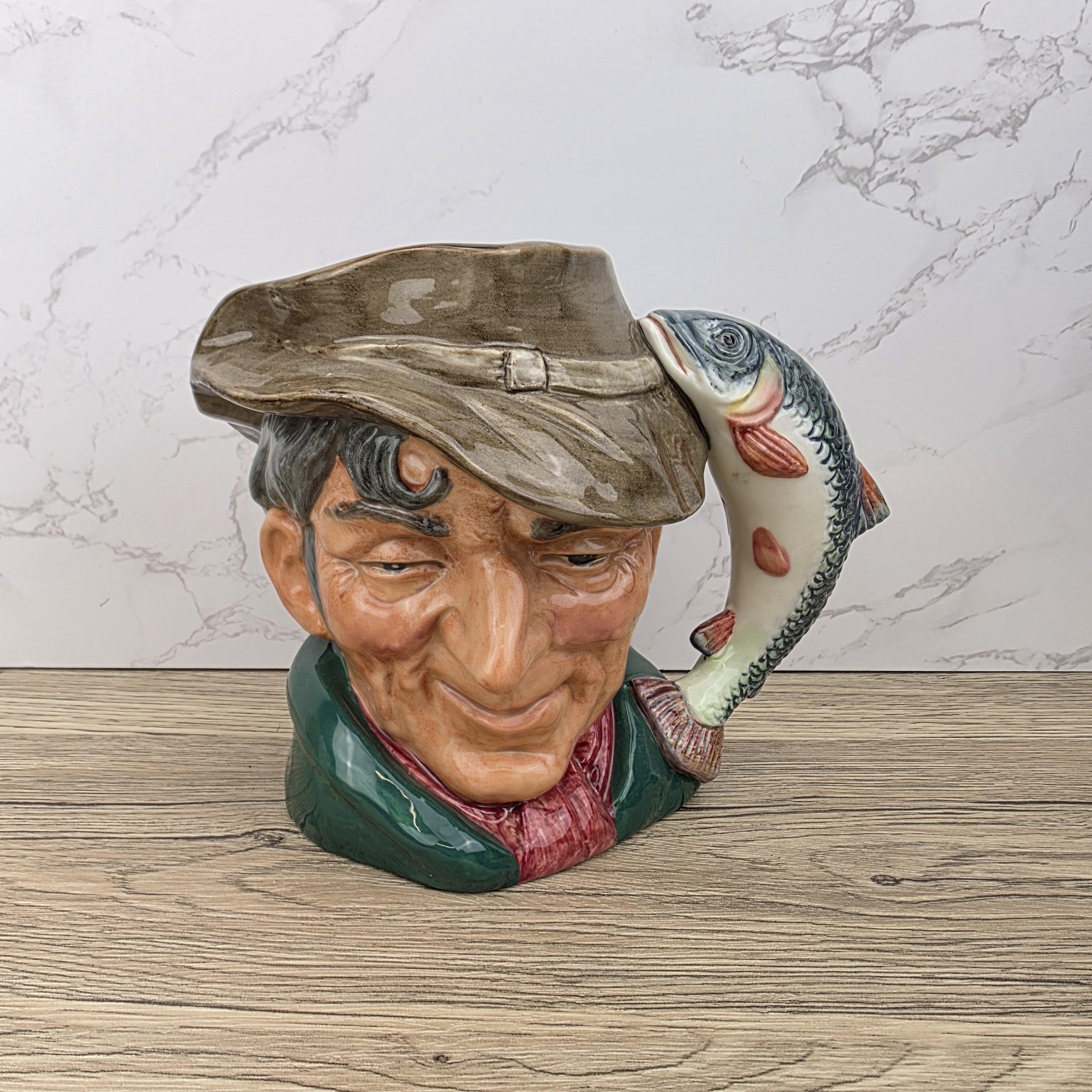 Royal Doulton The Poacher D6163 Large Character Jug 1950s English Ceramic Toby Mug