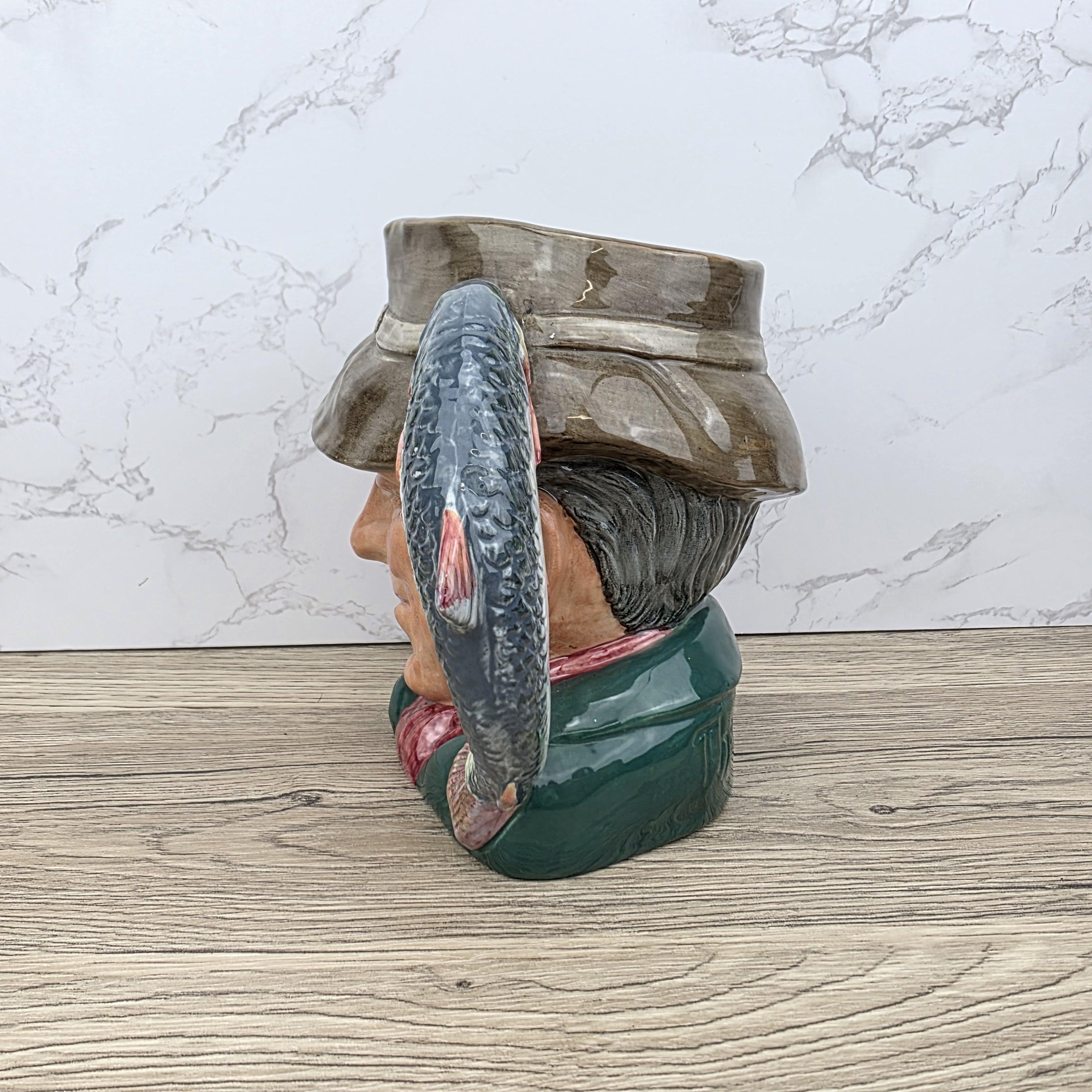 Royal Doulton The Poacher D6163 Large Character Jug 1950s English Ceramic Toby Mug
