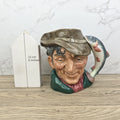 Royal Doulton The Poacher D6163 Large Character Jug 1950s English Ceramic Toby Mug