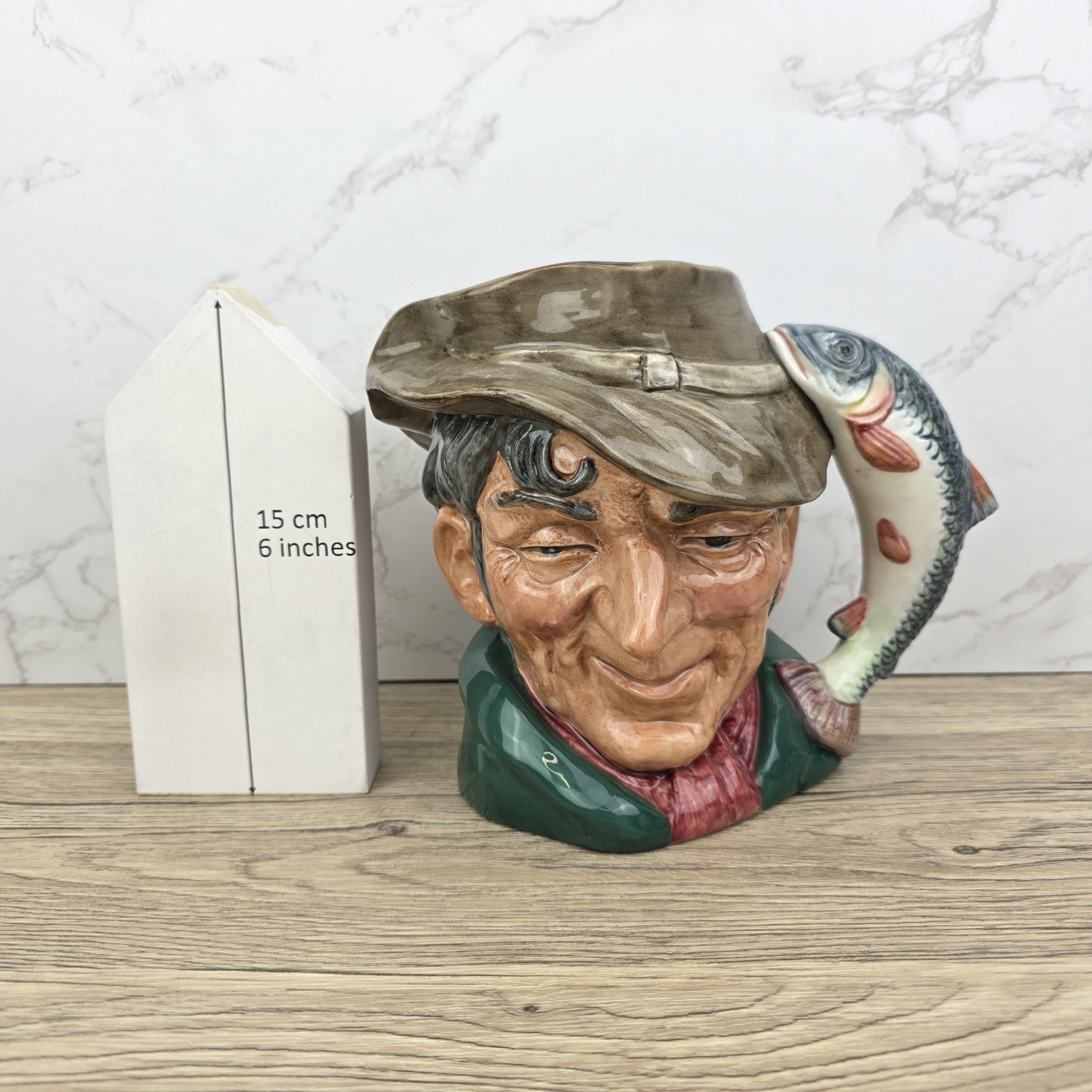 Royal Doulton The Poacher D6163 Large Character Jug 1950s English Ceramic Toby Mug