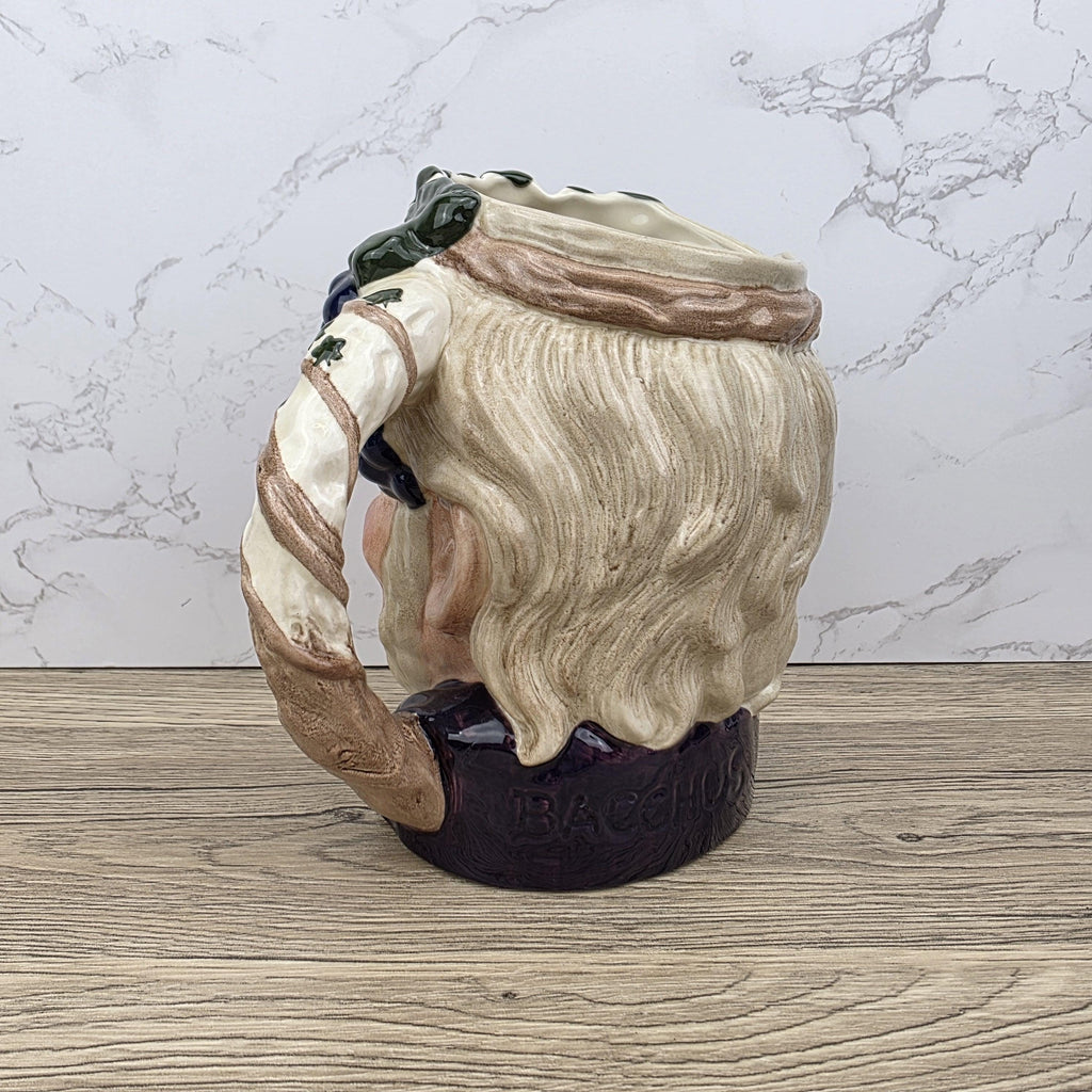 Bacchus Large Character Jug English Toby Mug Wine Theme Vintage Ceramic Royal Doulton