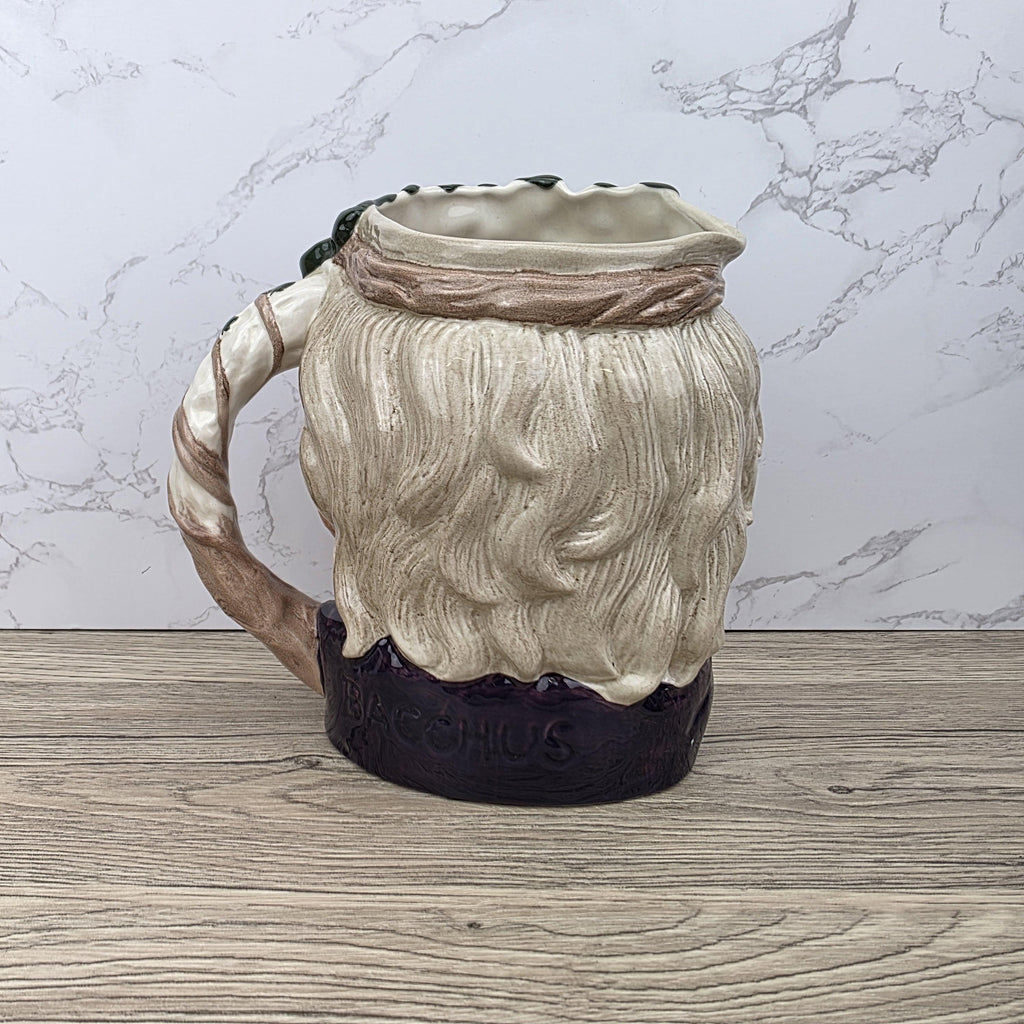 Bacchus Large Character Jug English Toby Mug Wine Theme Vintage Ceramic Royal Doulton