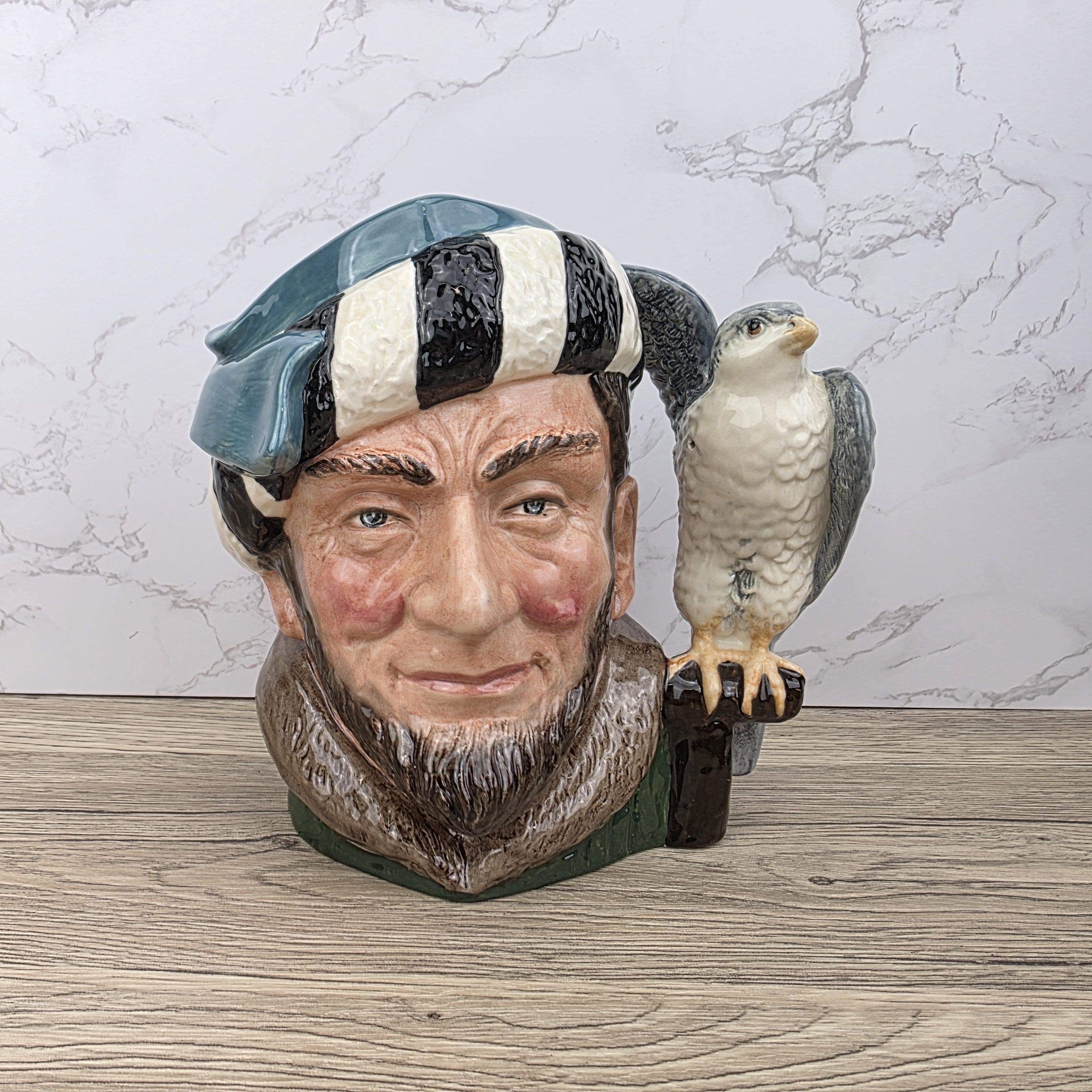 The Falconer D6533 Large Character Jug English Toby Mug Hunting Theme Vintage Ceramic Royal Doulton