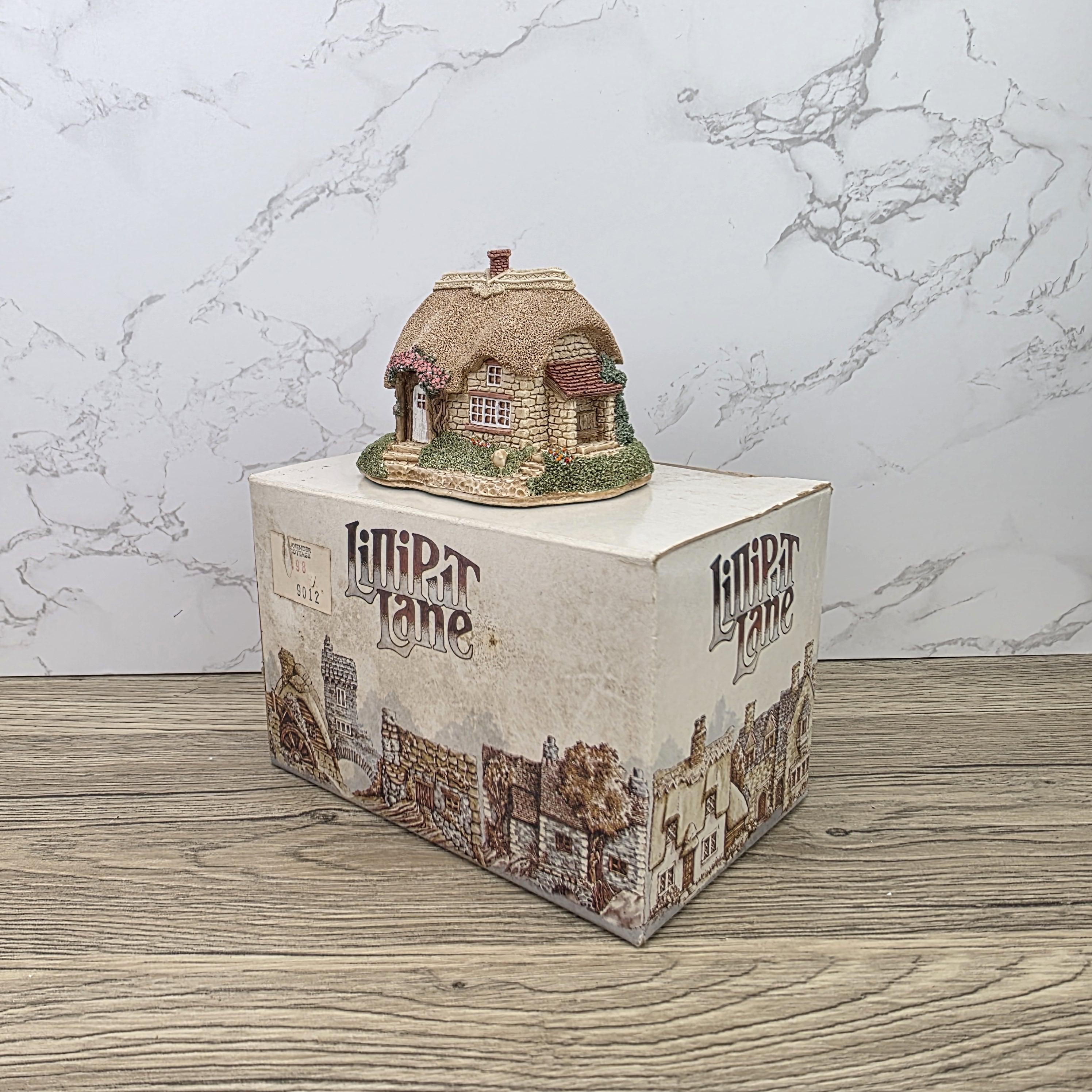 Vintage 1990 Lavender Cottage Lilliput Lane Collectors Club Special Piece In Original Box Decorative