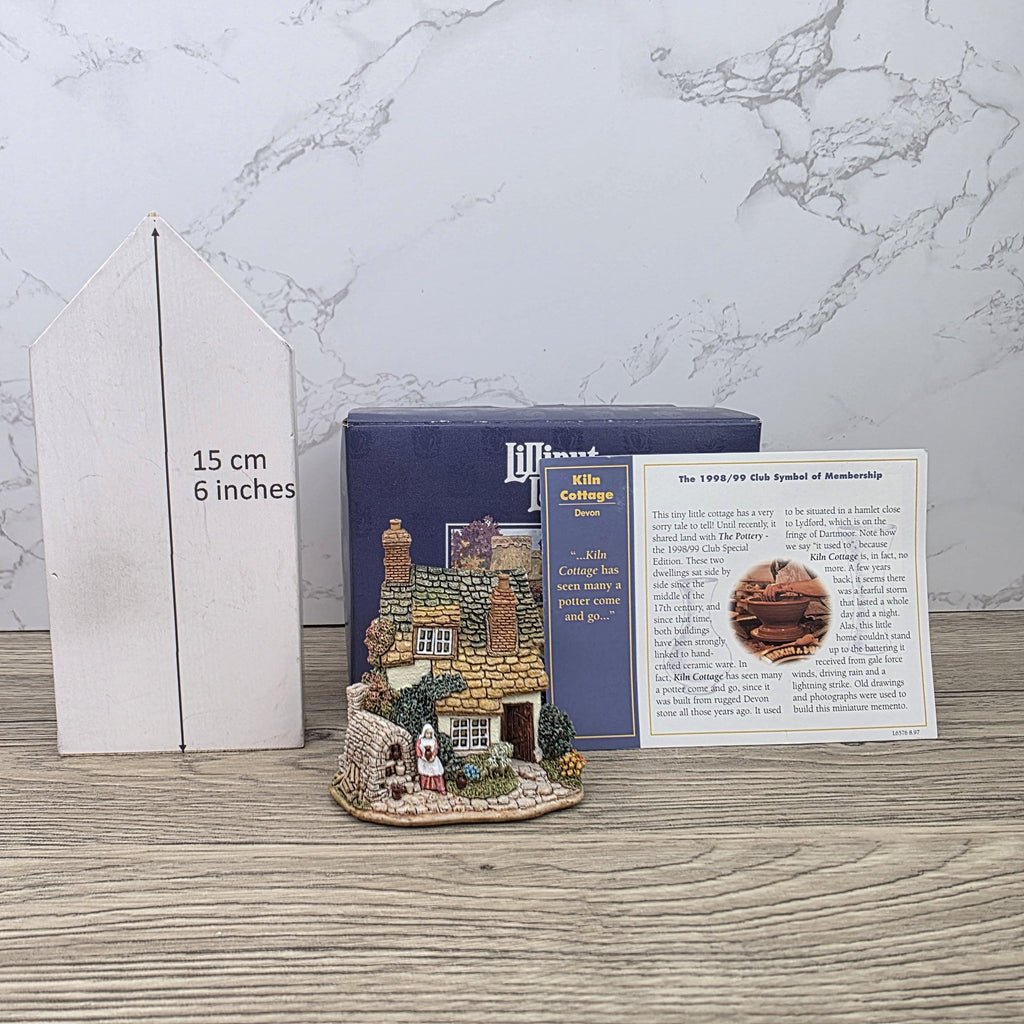 Vintage 1998 Lilliput Lane Kiln Cottage LN2124 Collectors Club Figurine With COA In Box
