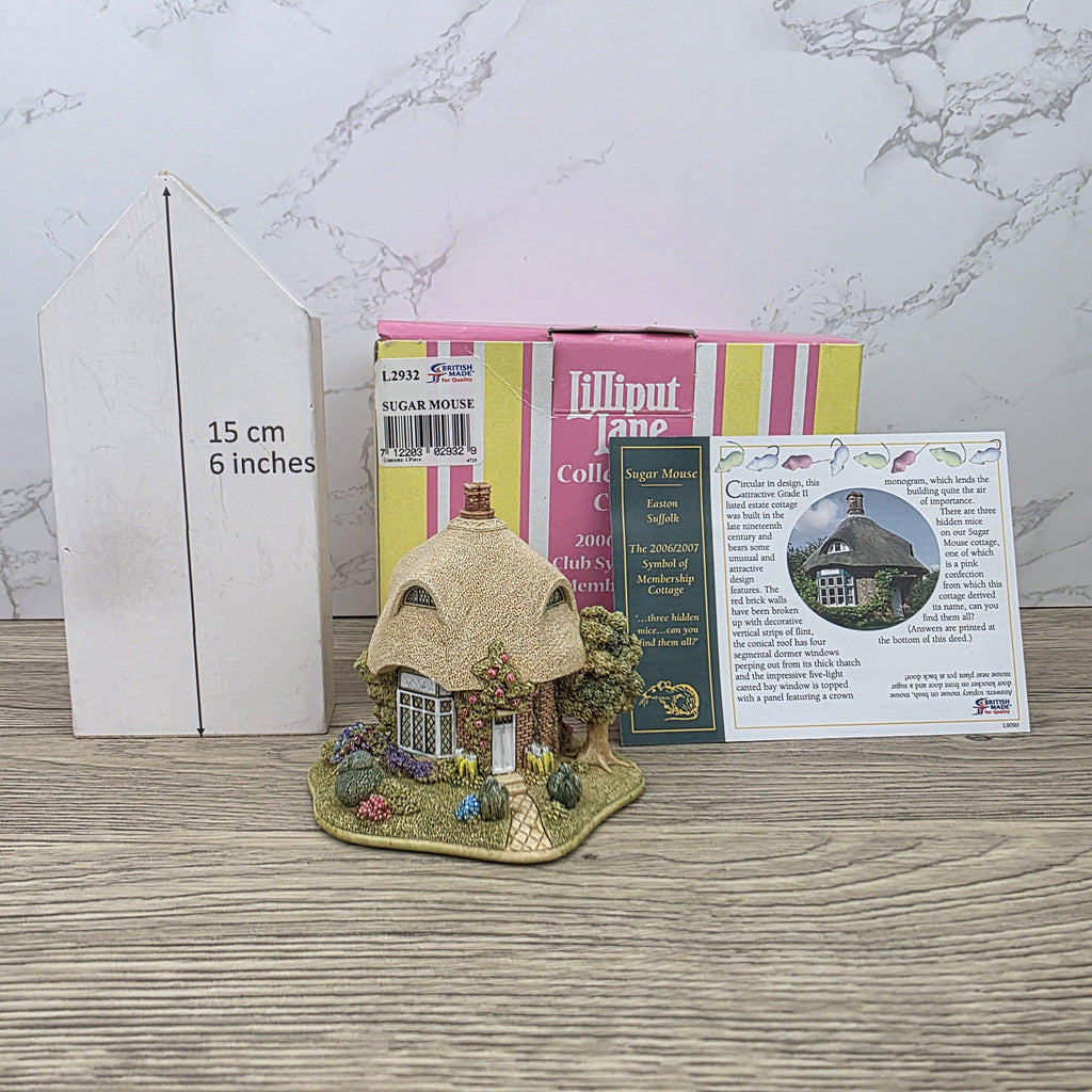 Vintage Lilliput Lane Sugar Mouse L2932 Collectors Club Cottage 2006 2007 Membership Figurine