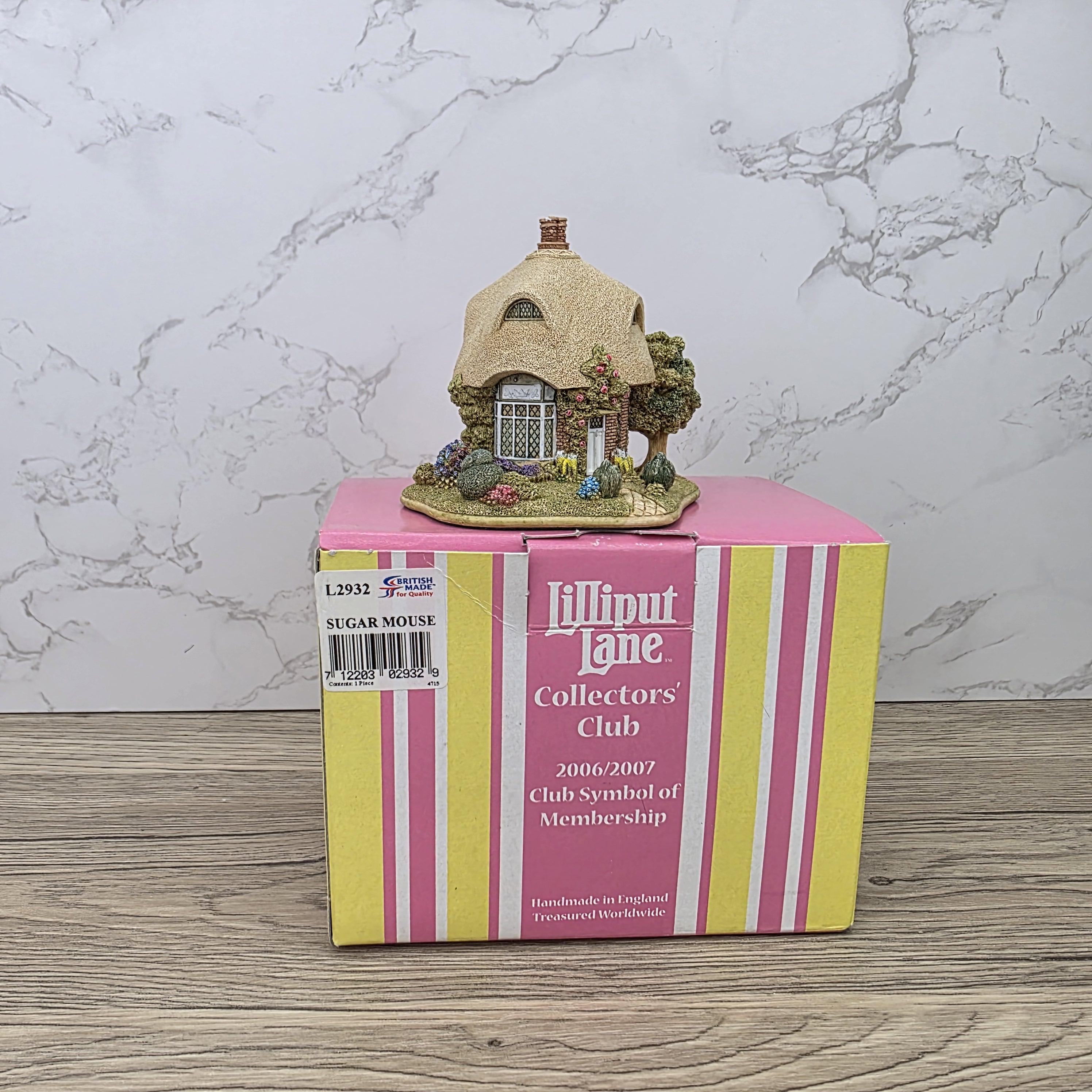Vintage Lilliput Lane Sugar Mouse L2932 Collectors Club Cottage 2006 2007 Membership Figurine