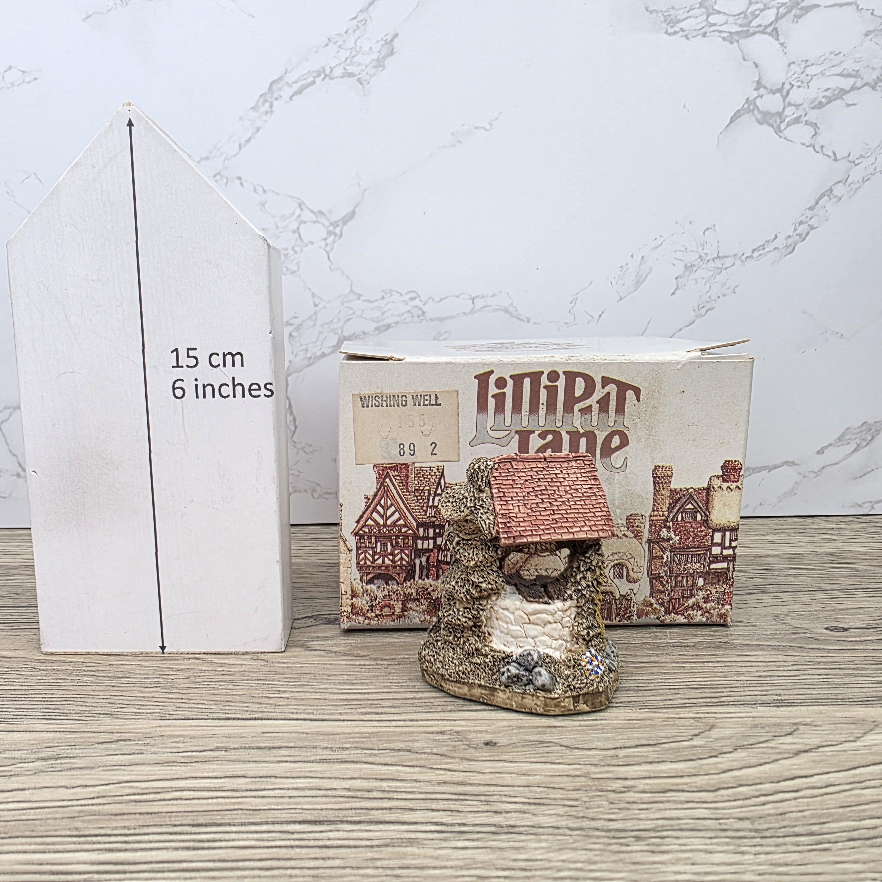 Vintage 1988 Lilliput Lane Wishing Well Collectors Club Figurine With Original Box England