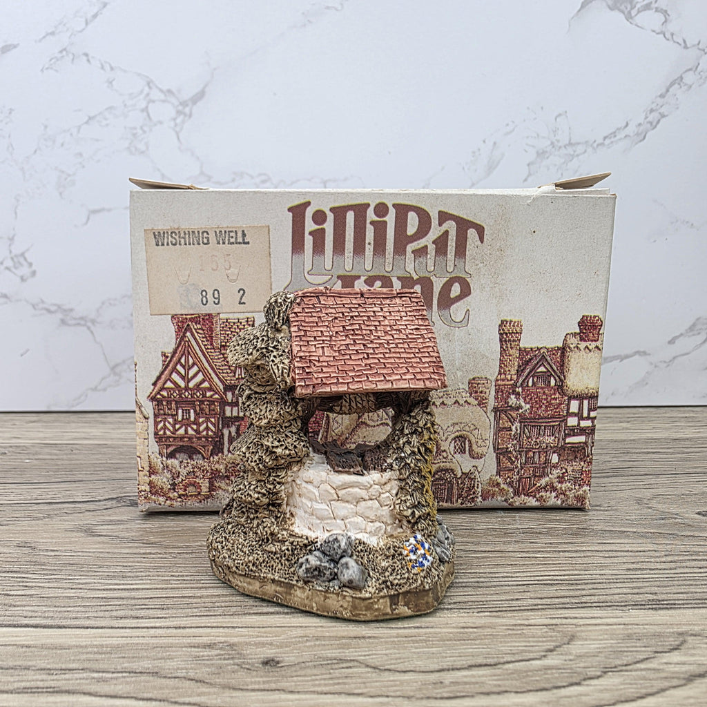 Vintage 1988 Lilliput Lane Wishing Well Collectors Club Figurine With Original Box England