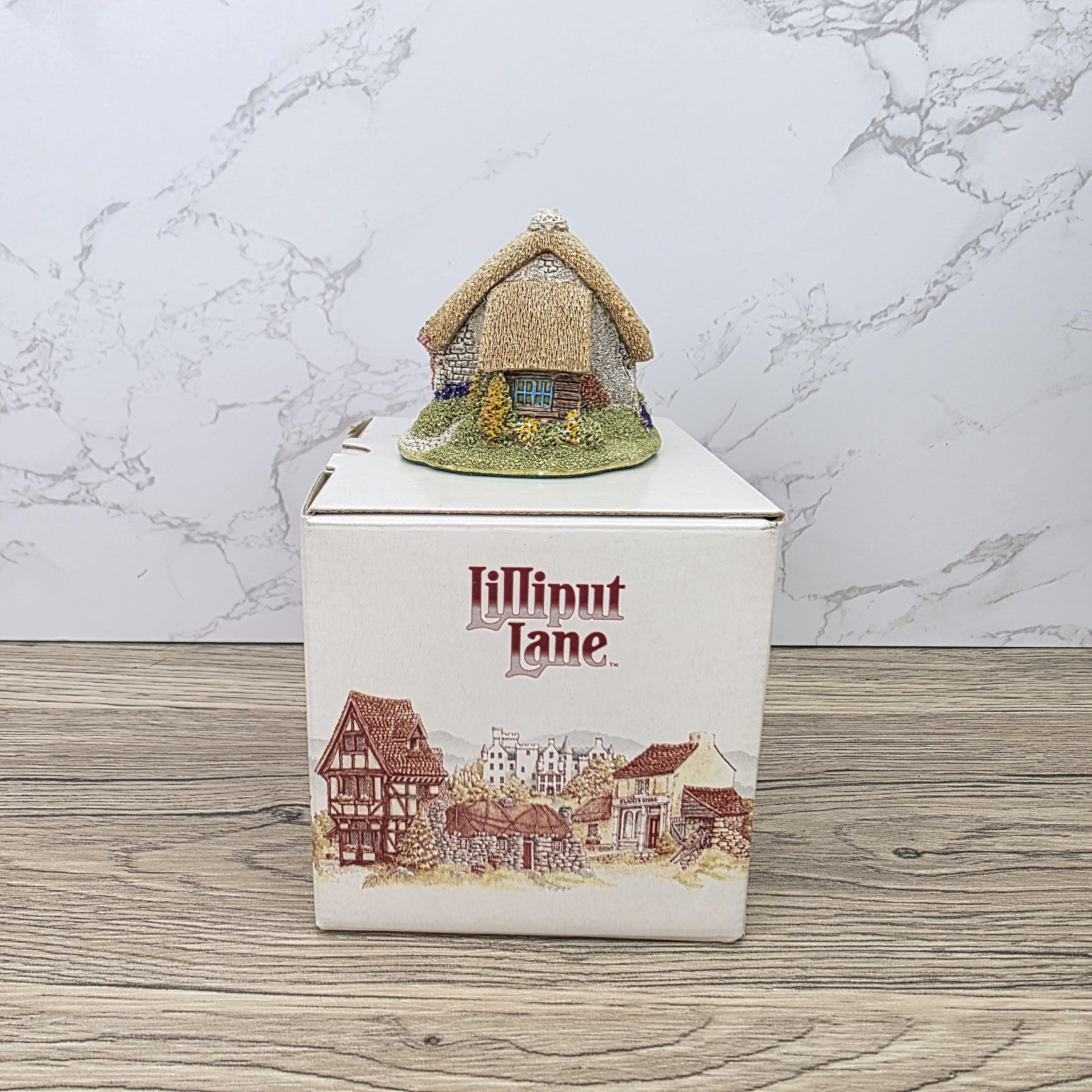 Lilliput Lane Puddlebrook 1991 Collectors Club Cottage | Handcrafted English Resin Thatched House Figurine