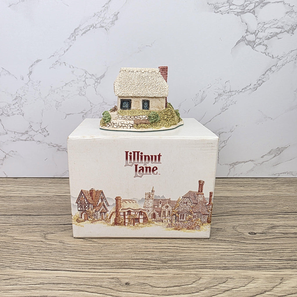 Lilliput Lane Riverview 1987 Cottage Figurine | Handcrafted English Resin Midlands Thatched House Model