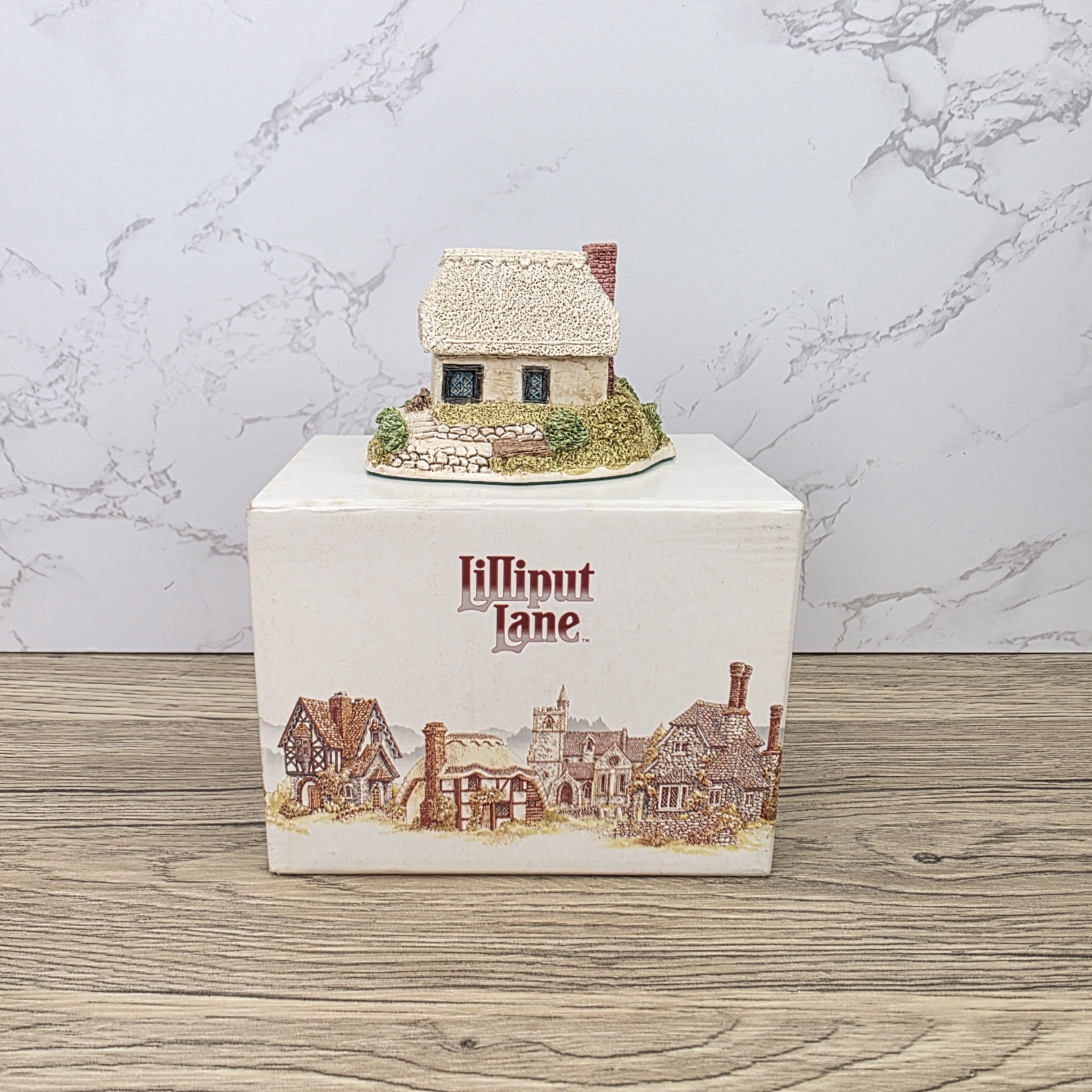 Lilliput Lane Riverview 1987 Cottage Figurine | Handcrafted English Resin Midlands Thatched House Model