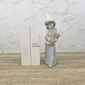 Vintage Girl Holding Chicken Figurine by Lladro | 1980s Spain Porcelain | Model 1330 | Restored Neck
