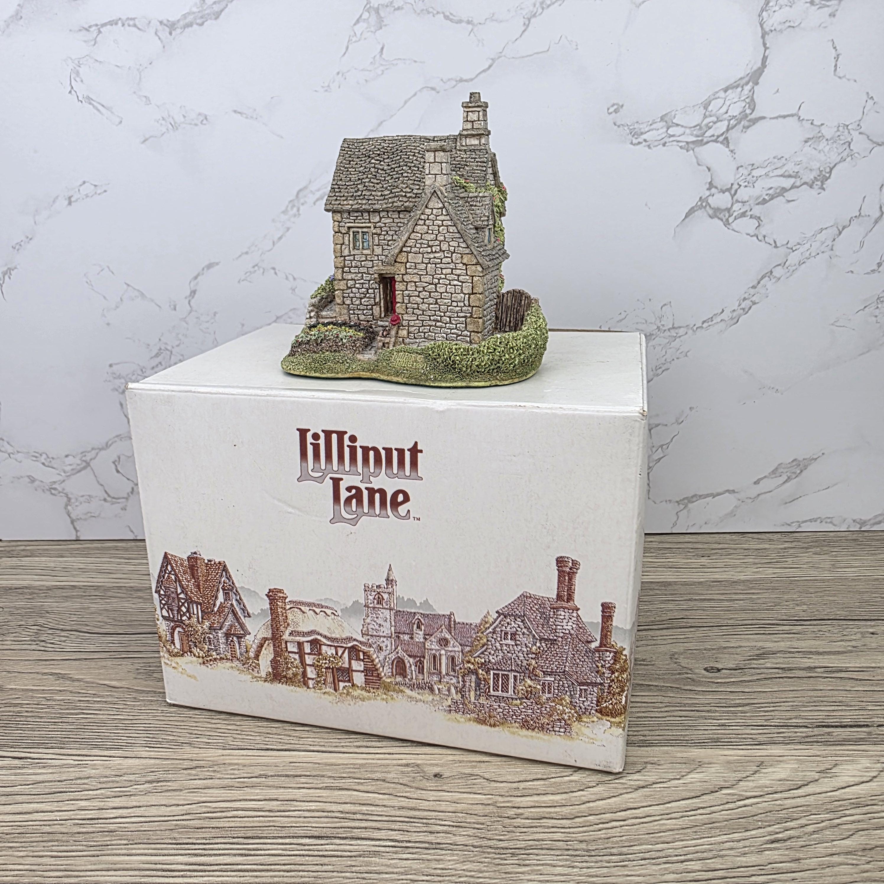 Vintage Lilliput Lane The Greengrocers 1991 Collectible Village Shops Cottage Figurine With Original Box and Deeds