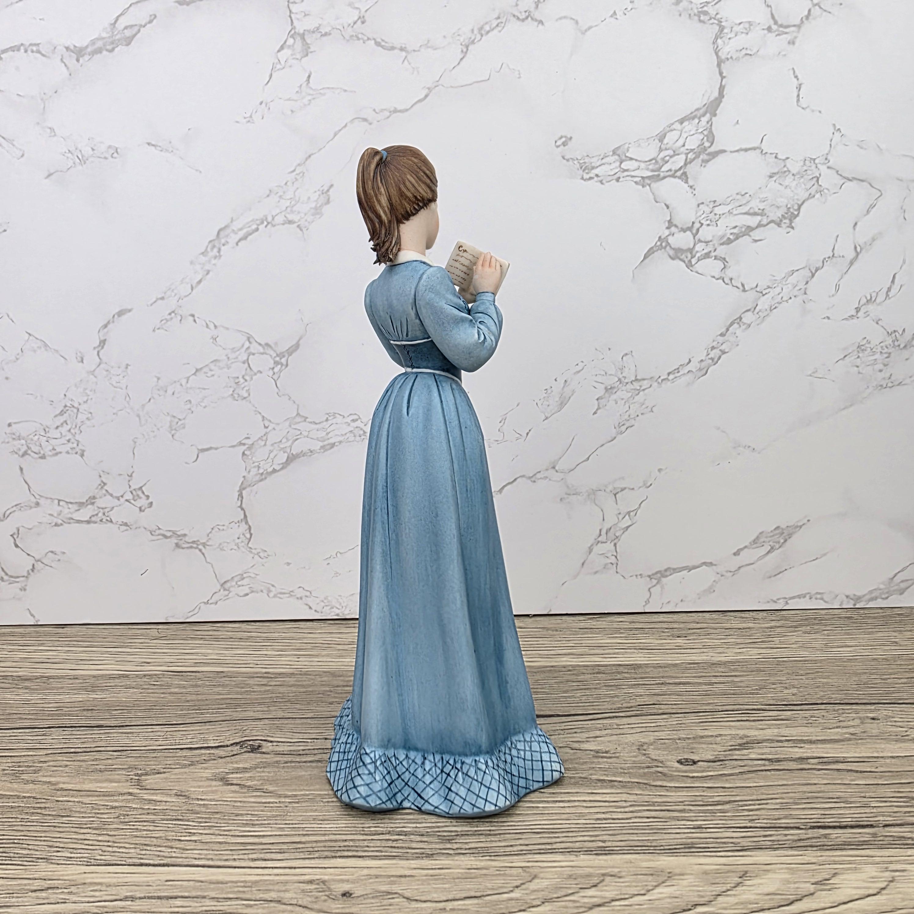 Capodimonte Italy Fine Porcelain Lady Reading Book Figurine Vintage Hand Painted Collectible Decorative Statue