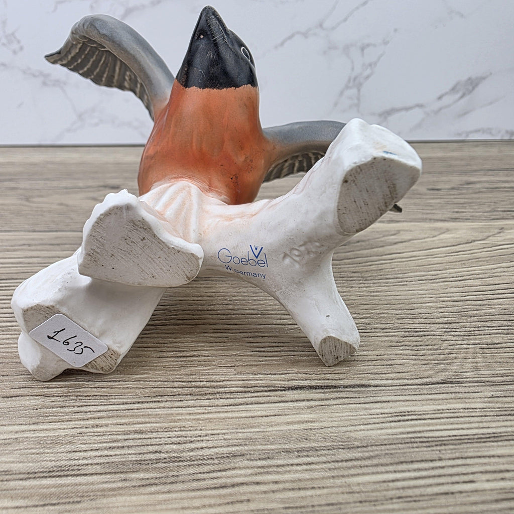Vintage Hummel F&W Goebel CV62 Porcelain Bullfinch Bird Figurine 1976 Model 38 018-11 German Sculpture