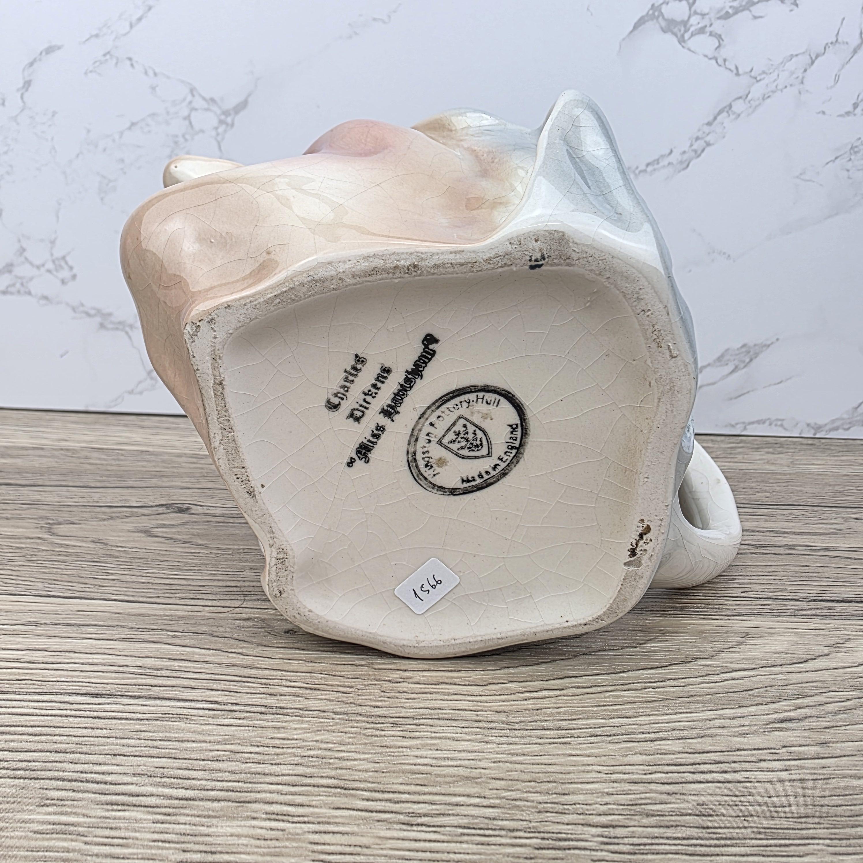 Vintage Miss Lavisham Character Jug, Charles Dickens Toby Pitcher