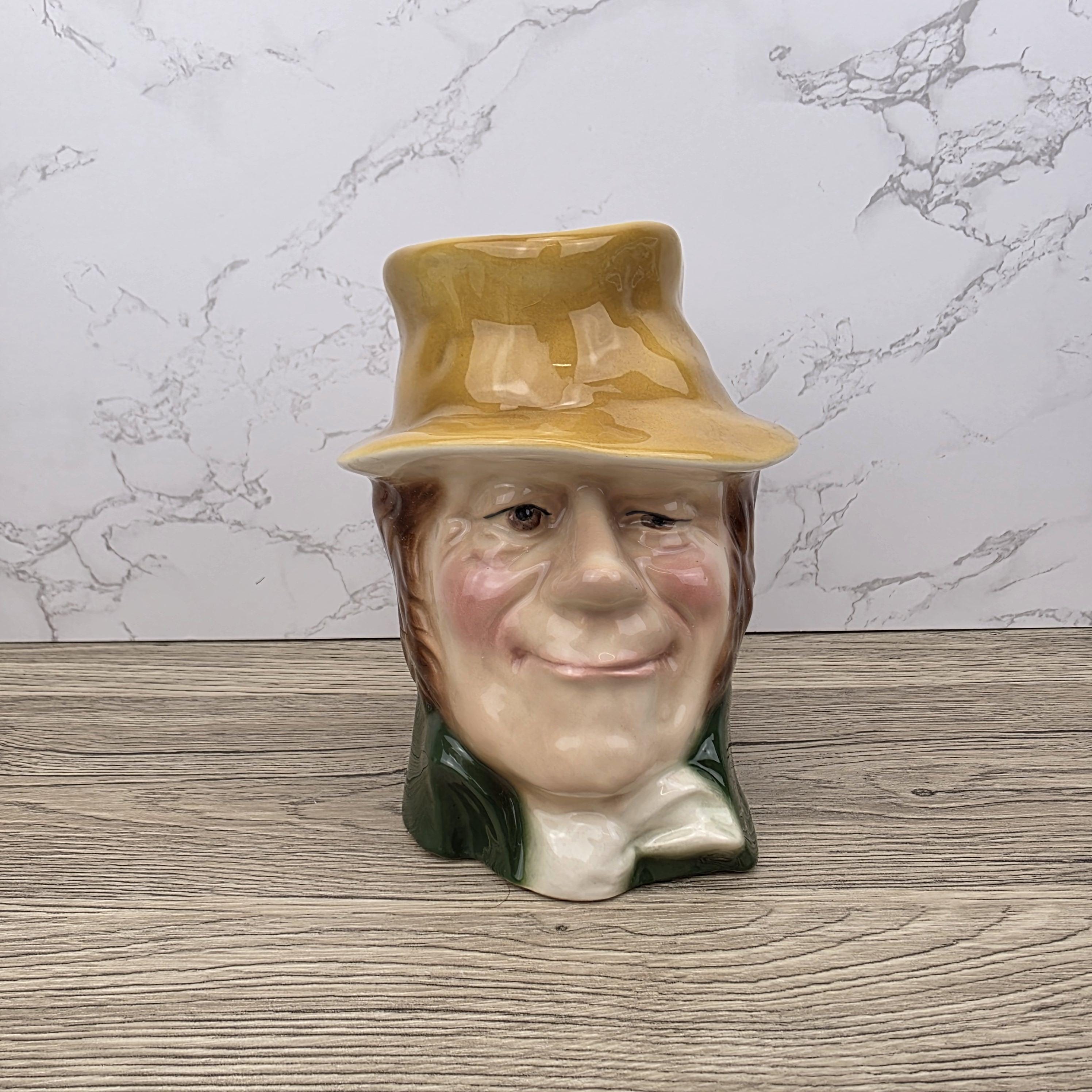 Vintage Charles Dickens Bill Sikes Toby English Character Pitcher Ceramic Figure by Kingston Pottery