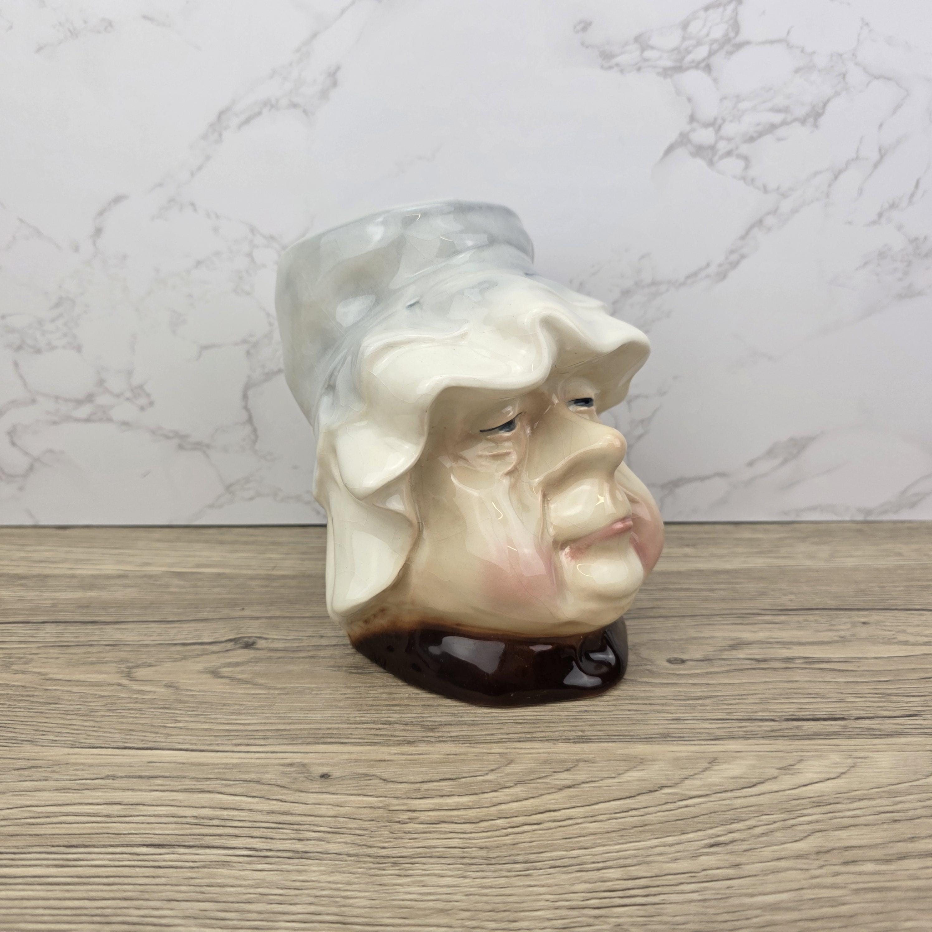 Vintage Mrs. Bumble Toby Jug, Kingston Pottery, 1960s Dickens Character Pitcher