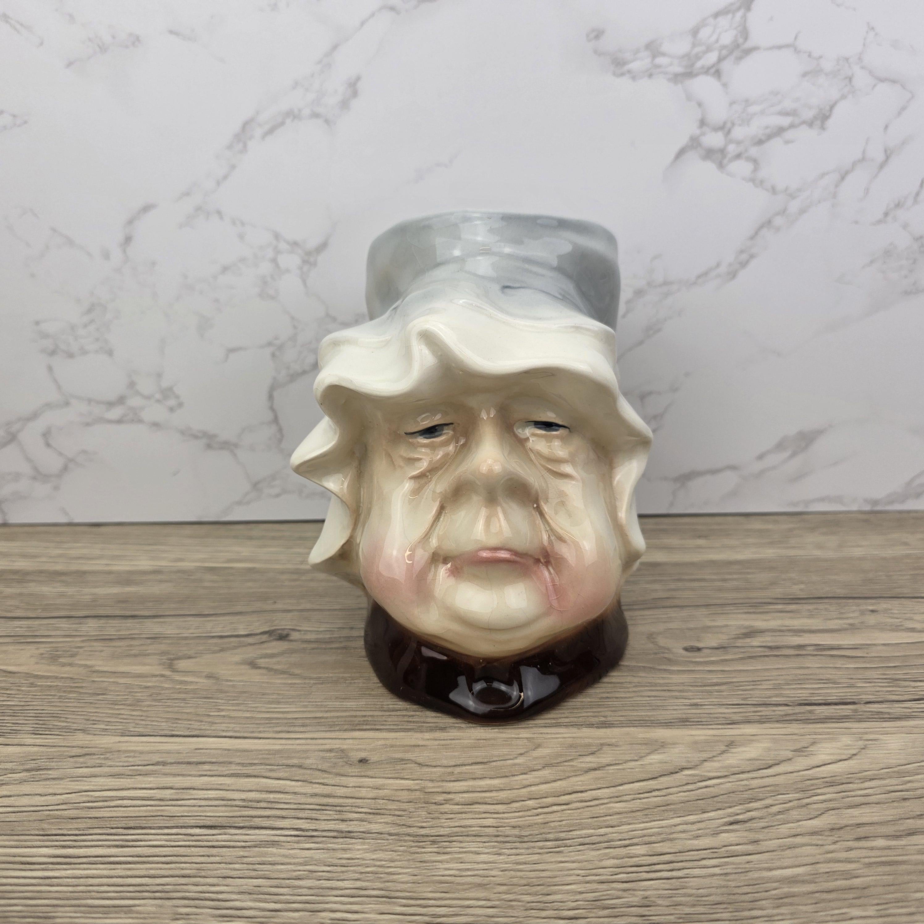 Vintage Mrs. Bumble Toby Jug, Kingston Pottery, 1960s Dickens Character Pitcher