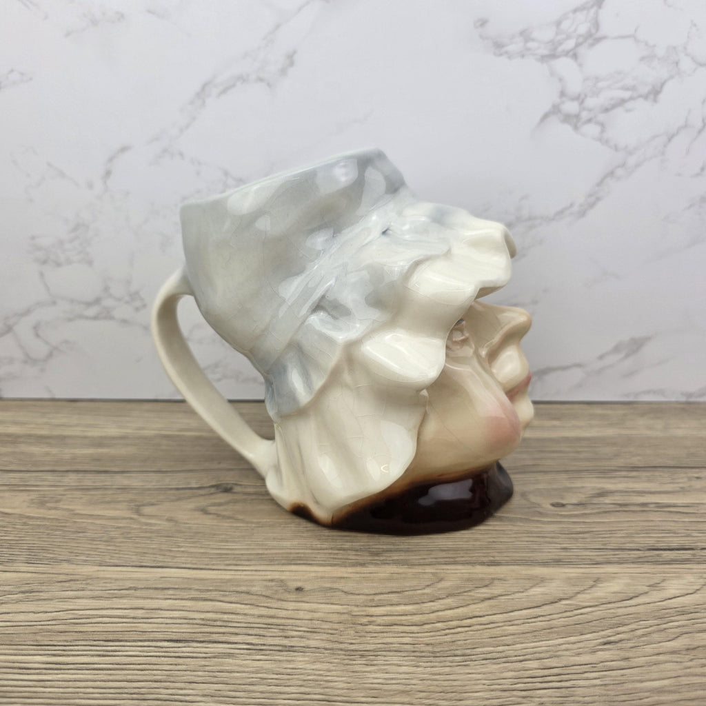 Vintage Mrs. Bumble Toby Jug, Kingston Pottery, 1960s Dickens Character Pitcher