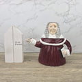 Judge Character Ceramic Teapot Vintage Novelty Pottery Mid Century Collectible Kitchen Display Figure
