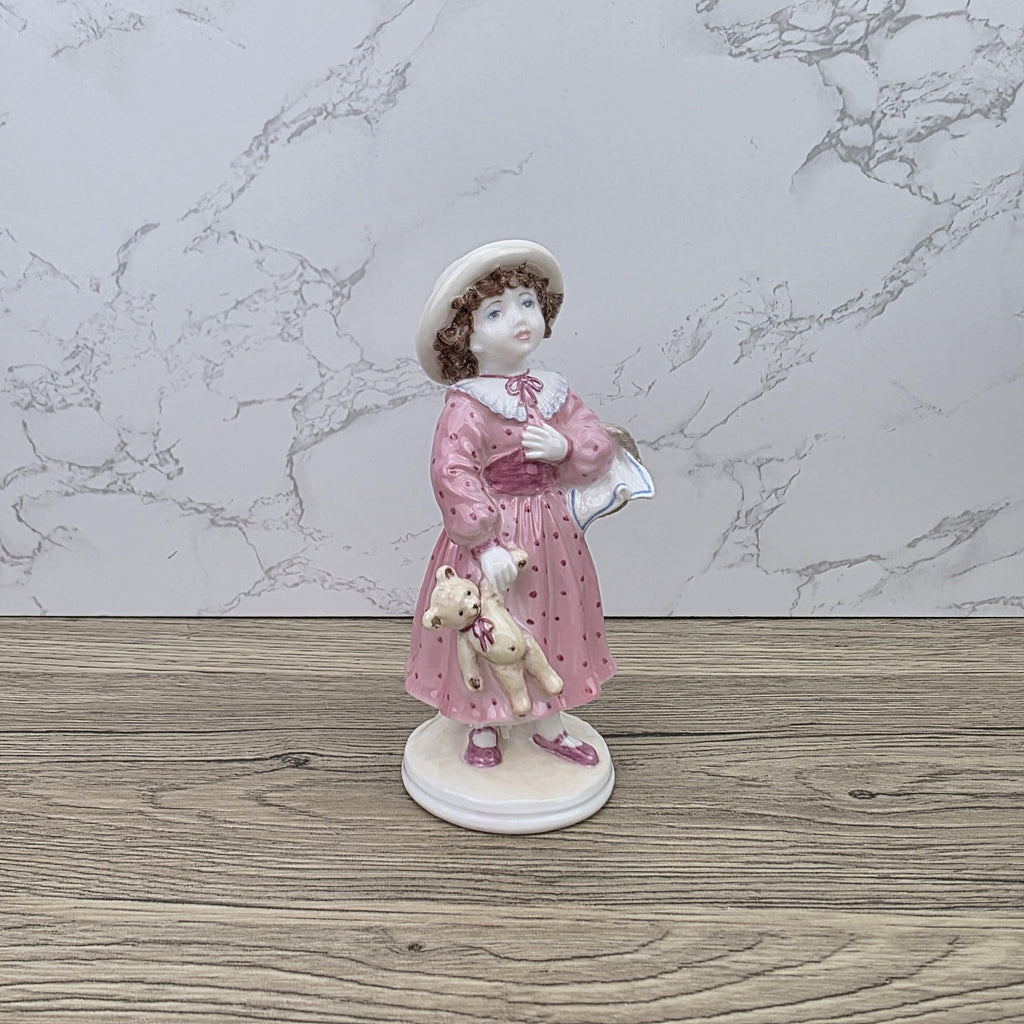 Coalport Sunday Best Fay Whittaker Limited Edition Girl With Teddy Porcelain Vintage Display Collectible