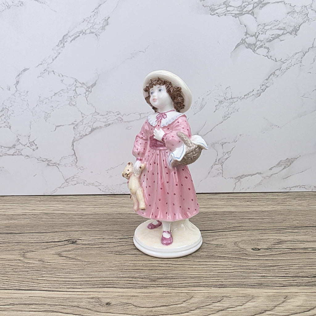 Coalport Sunday Best Fay Whittaker Limited Edition Girl With Teddy Porcelain Vintage Display Collectible