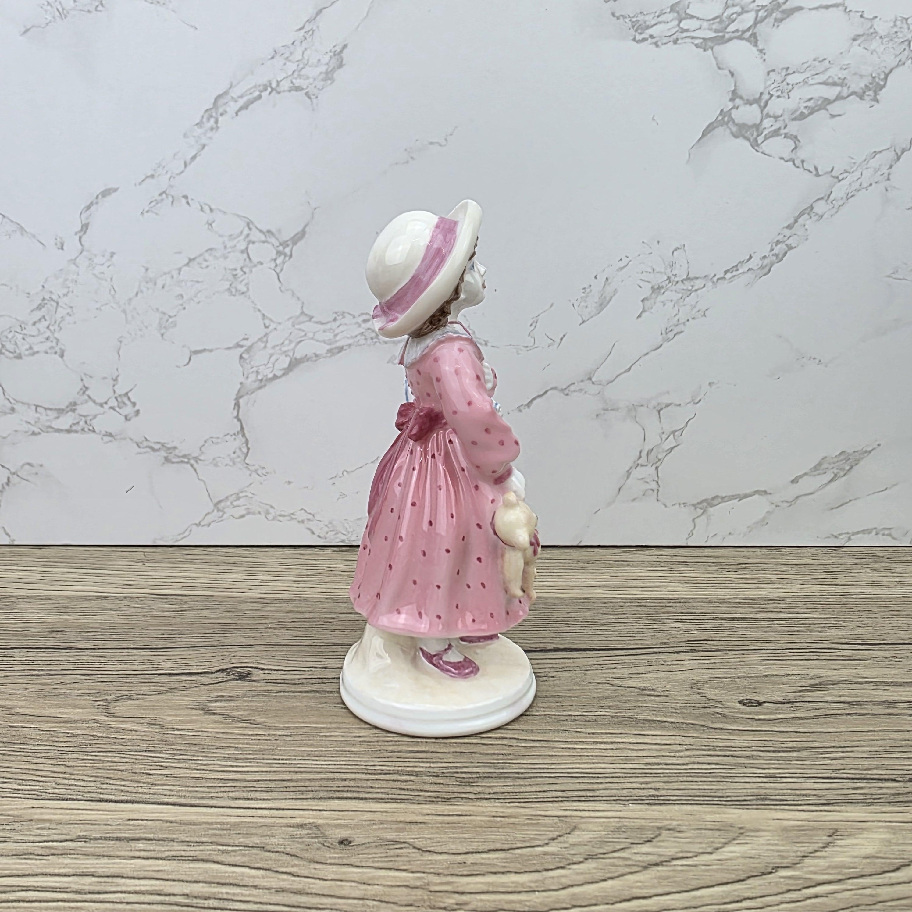Coalport Sunday Best Fay Whittaker Limited Edition Girl With Teddy Porcelain Vintage Display Collectible