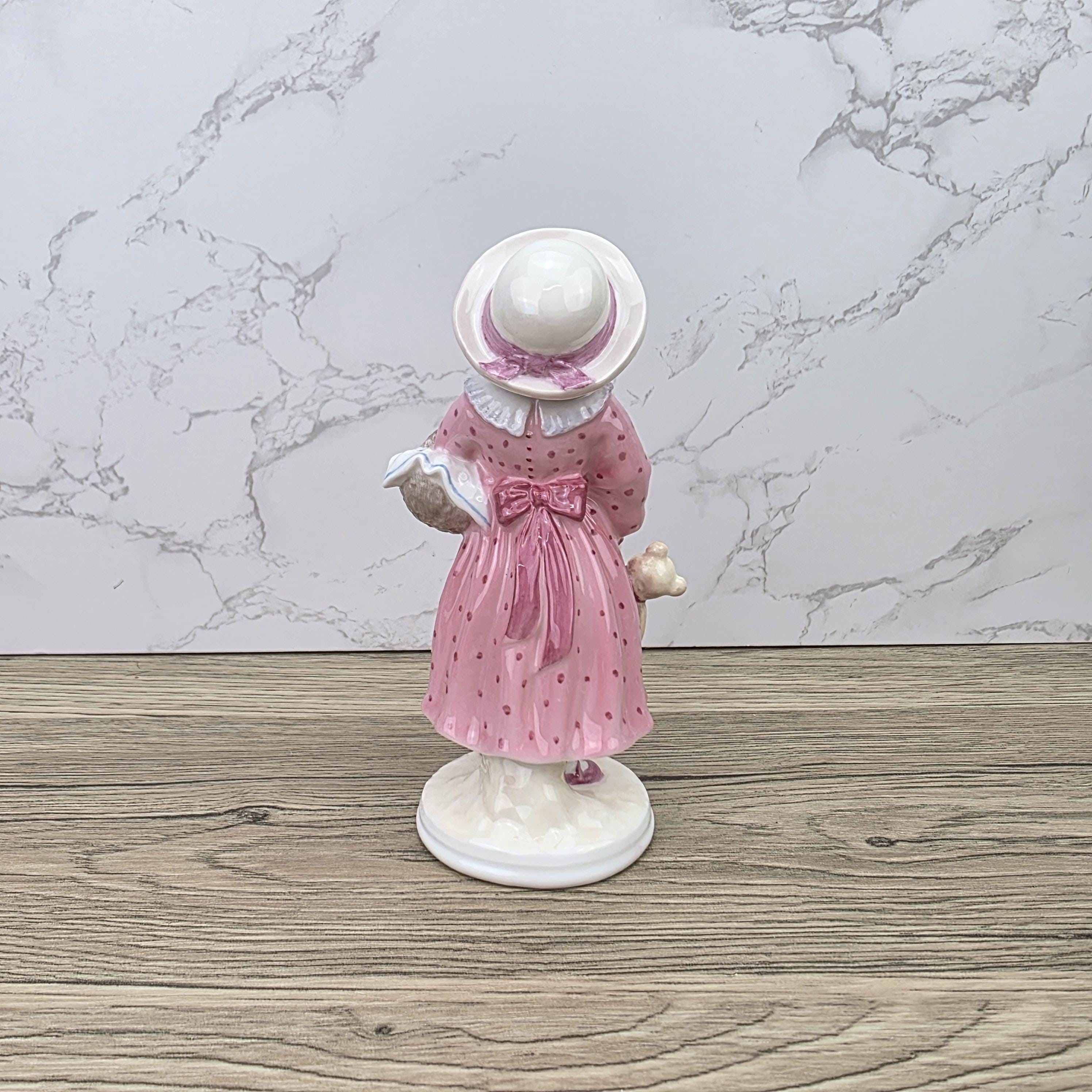 Coalport Sunday Best Fay Whittaker Limited Edition Girl With Teddy Porcelain Vintage Display Collectible
