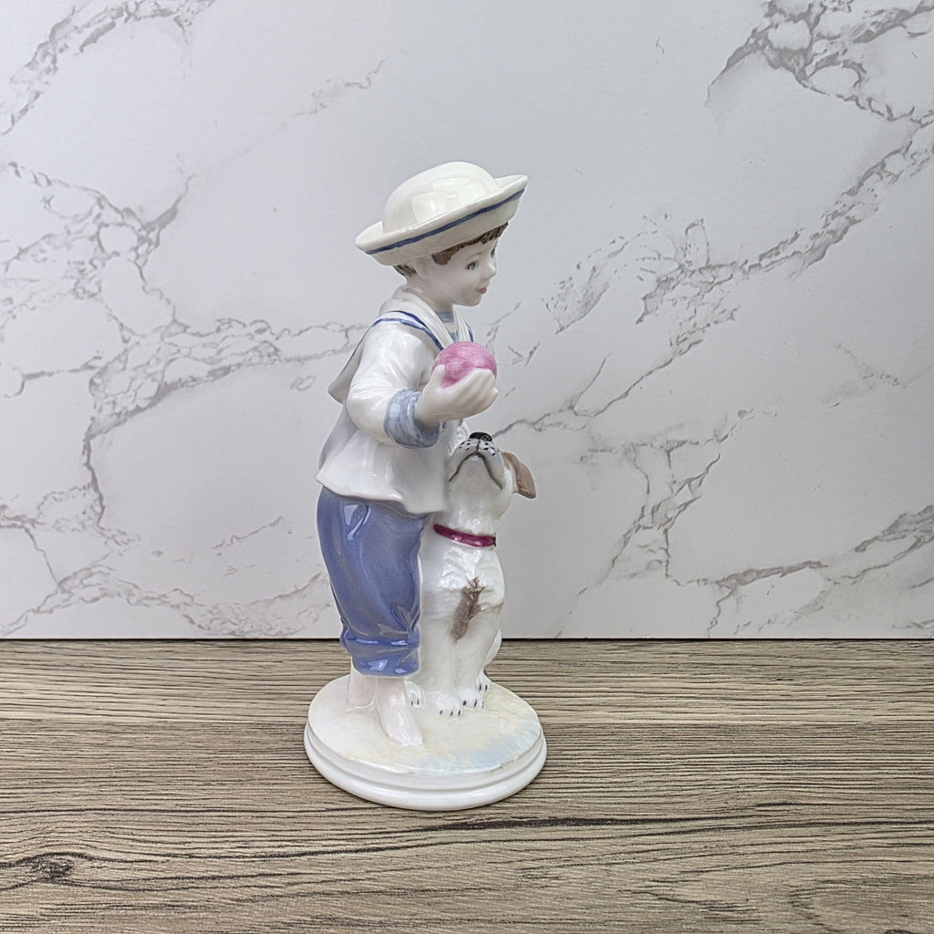 My Pal Boy With Dog Figurine Coalport Faye Whittaker Limited Edition Bone China Collectible Figure