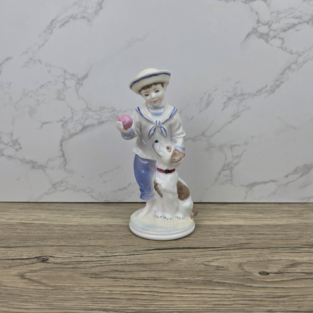 My Pal Boy With Dog Figurine Coalport Faye Whittaker Limited Edition Bone China Collectible Figure