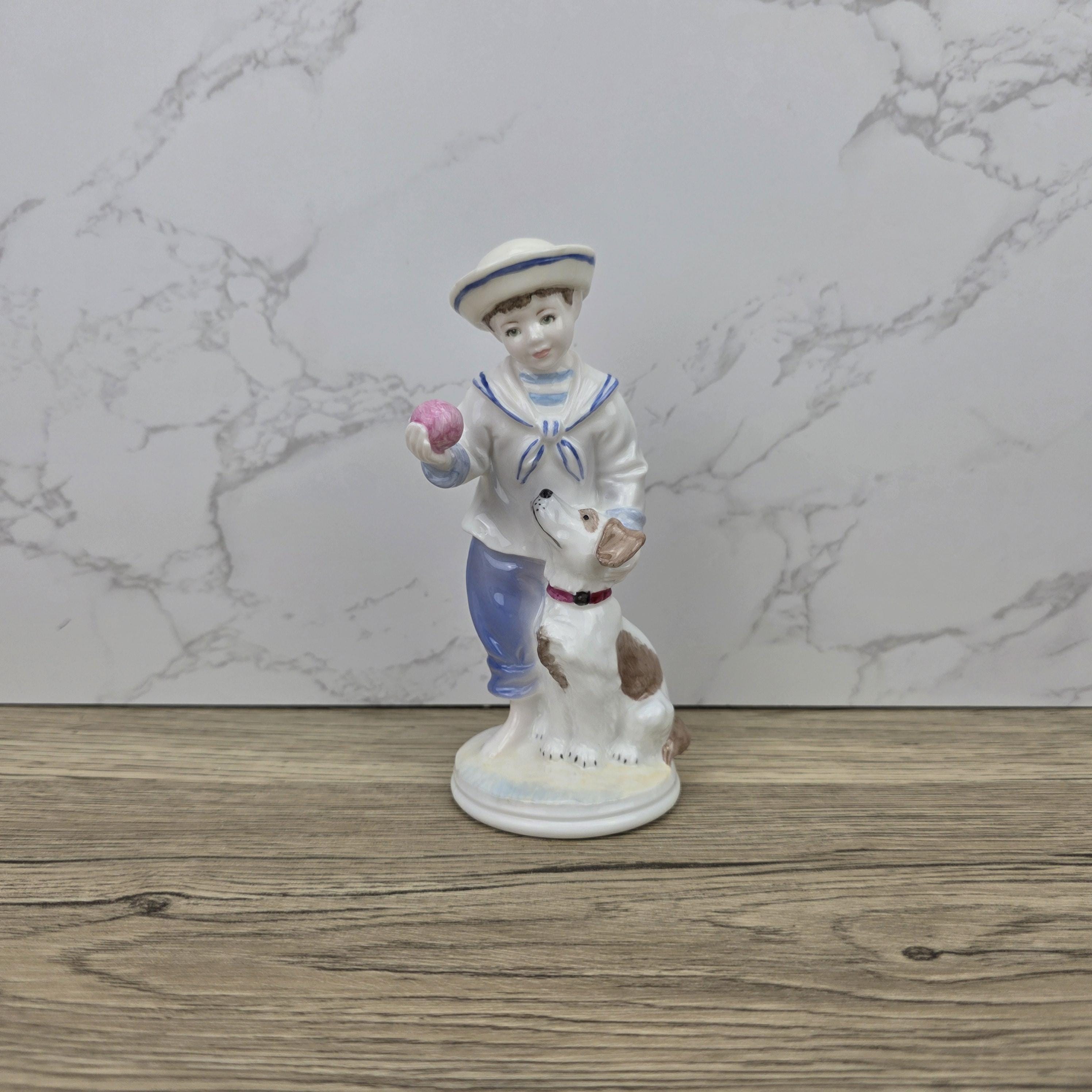 My Pal Boy With Dog Figurine Coalport Faye Whittaker Limited Edition Bone China Collectible Figure