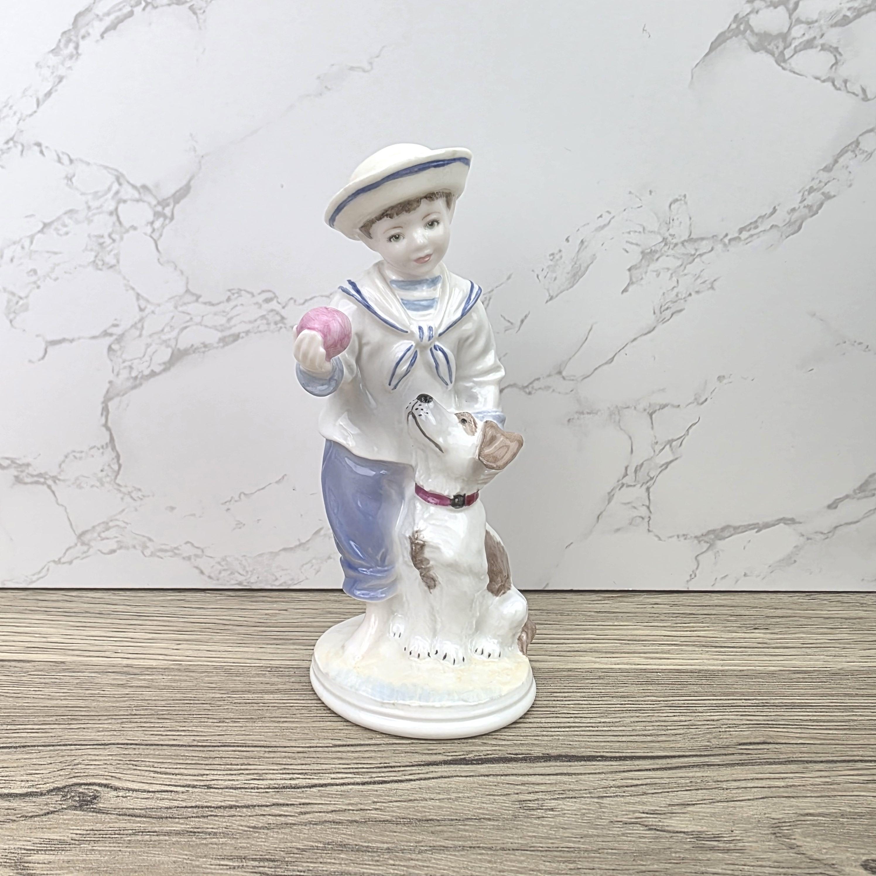 My Pal Boy With Dog Figurine Coalport Faye Whittaker Limited Edition Bone China Collectible Figure