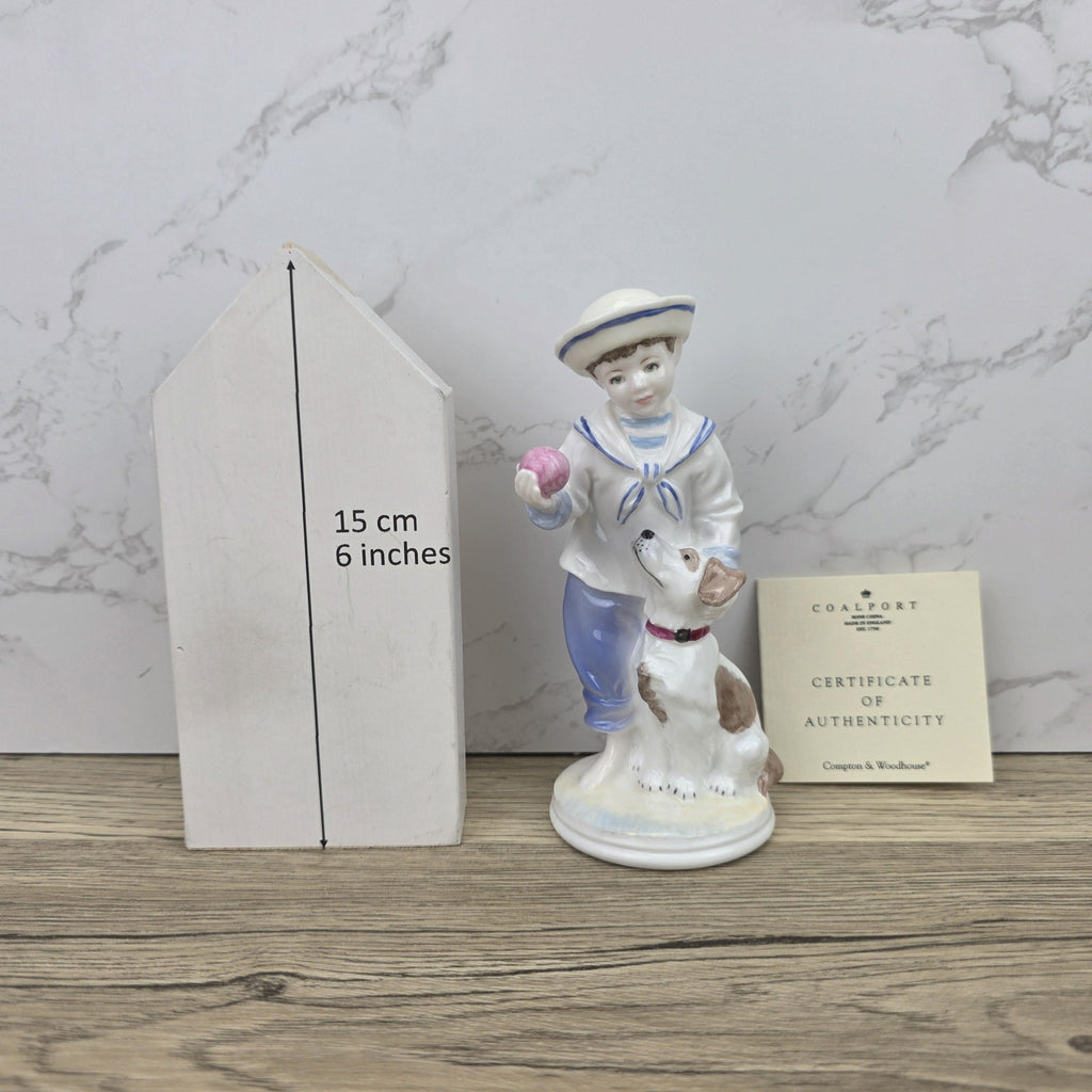 My Pal Boy With Dog Figurine Coalport Faye Whittaker Limited Edition Bone China Collectible Figure