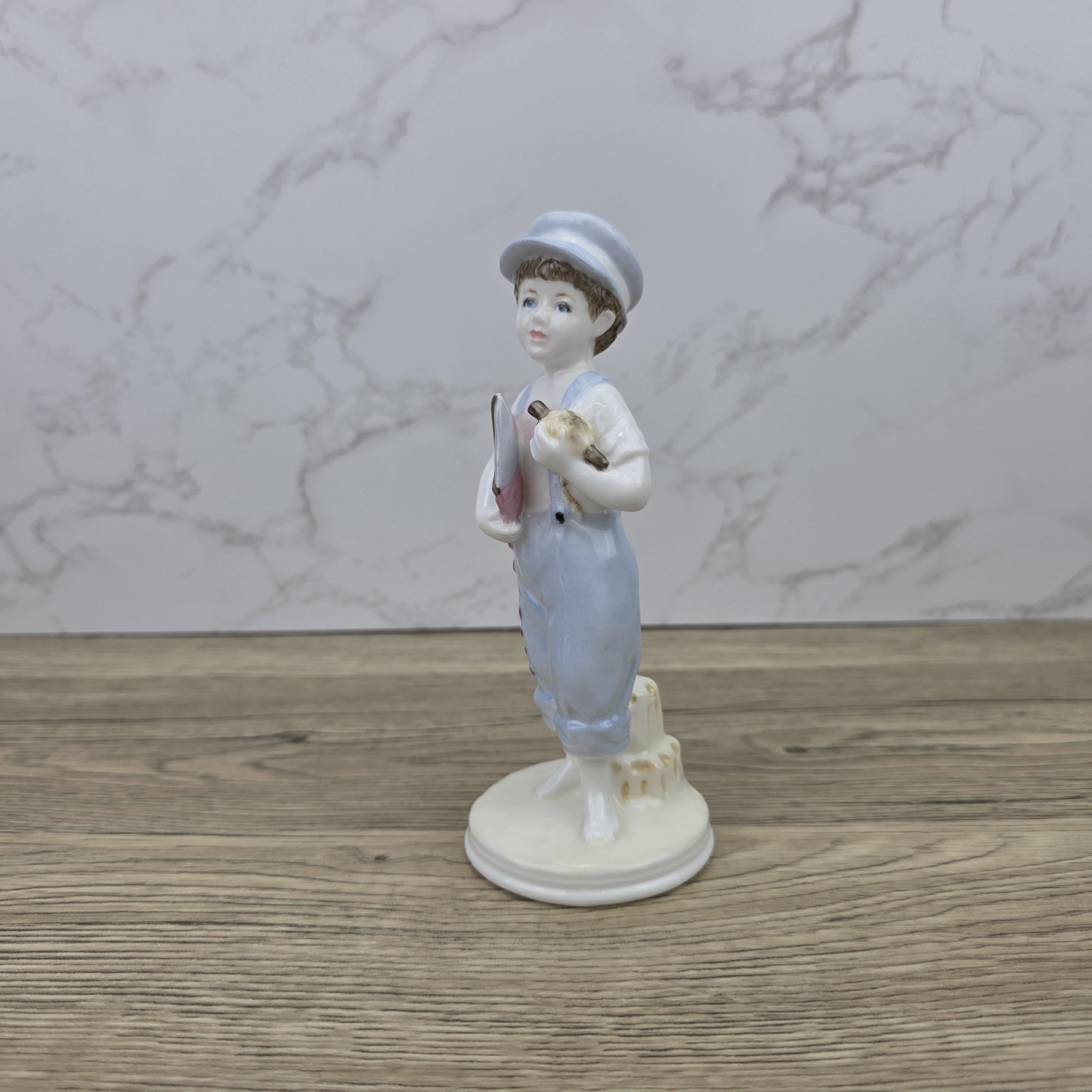 Ready to Fly Boy Figurine Vintage Coalport Faye Whittaker Limited Edition Bone China Collectible Figure