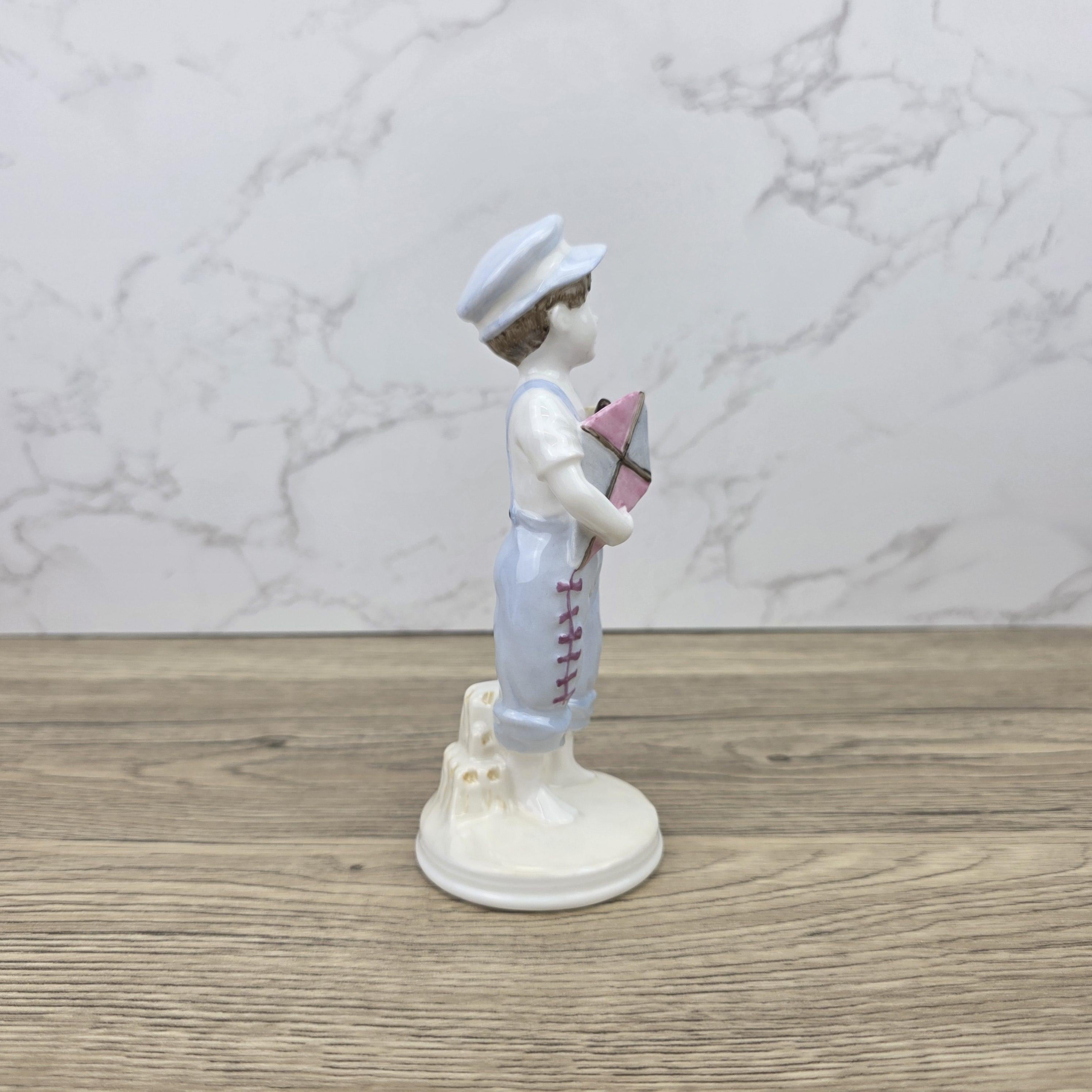 Ready to Fly Boy Figurine Vintage Coalport Faye Whittaker Limited Edition Bone China Collectible Figure