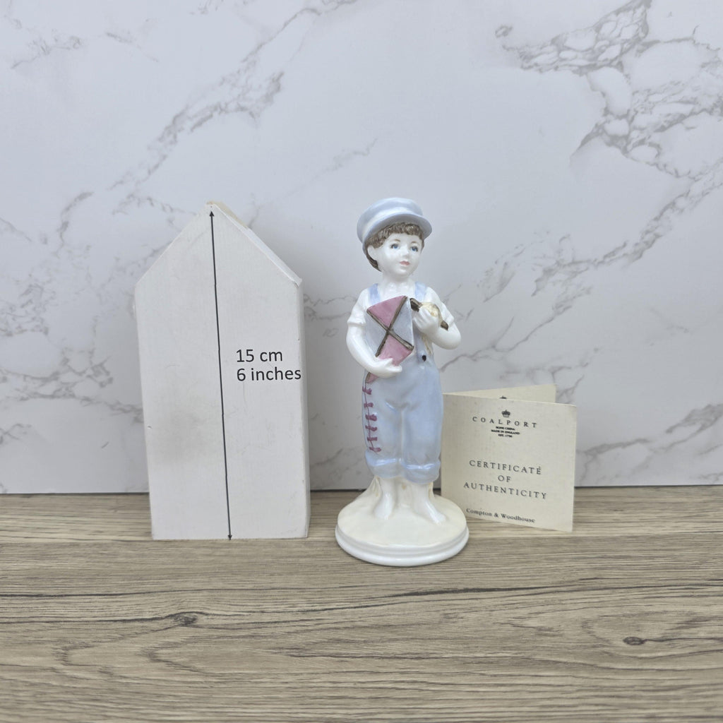 Ready to Fly Boy Figurine Vintage Coalport Faye Whittaker Limited Edition Bone China Collectible Figure