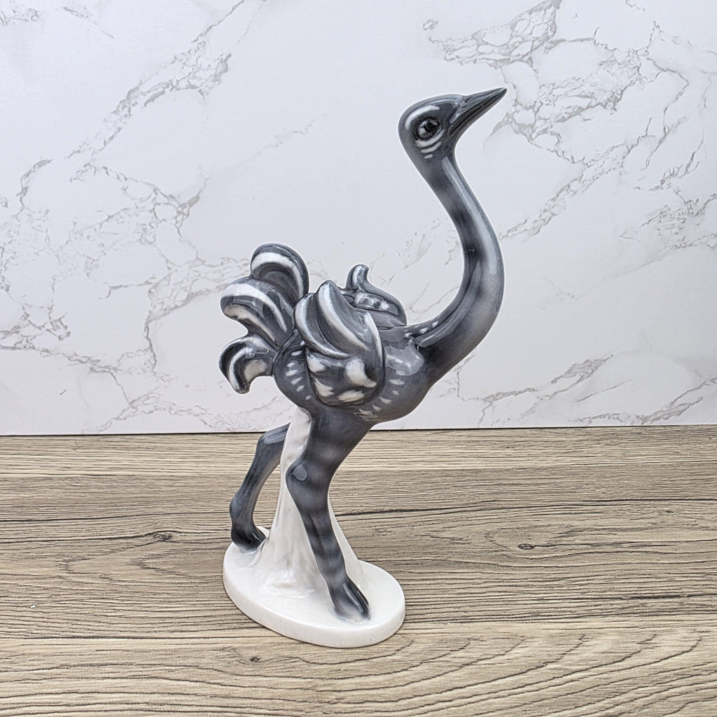 Goebel Ostrich Bird Figurine KT188 West Germany | 1973 Sculpted Ceramic Decor Piece Vintage Display
