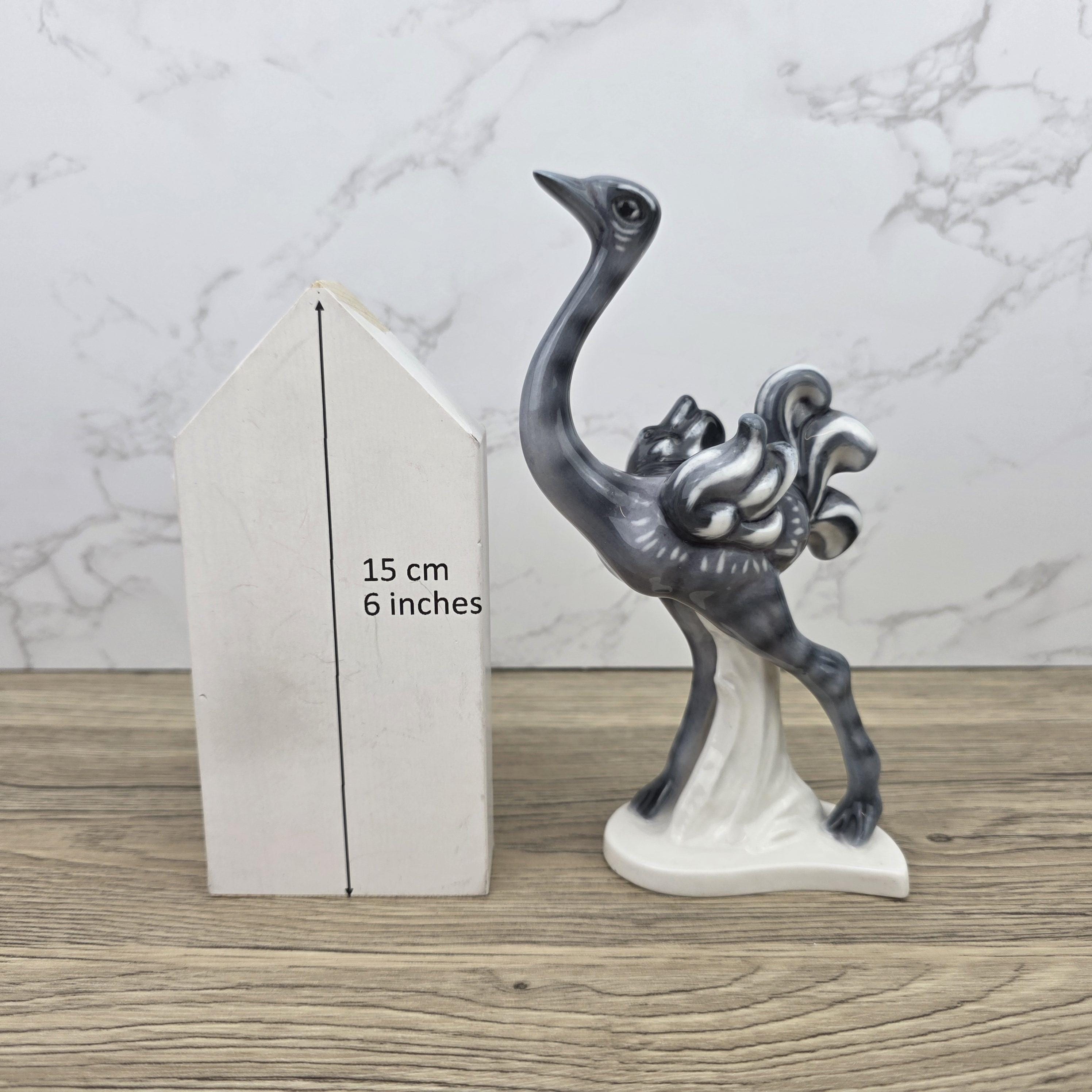 Goebel Ostrich Bird Figurine KT188 West Germany | 1973 Sculpted Ceramic Decor Piece Vintage Display
